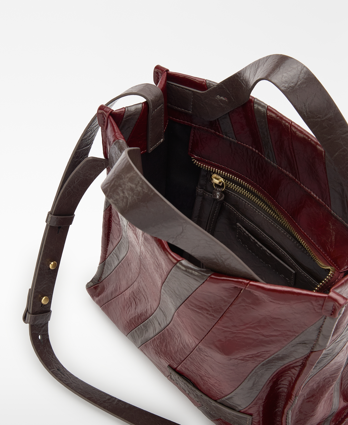 Bolso shopper Ori&oacute;n patchwork piel image number 3