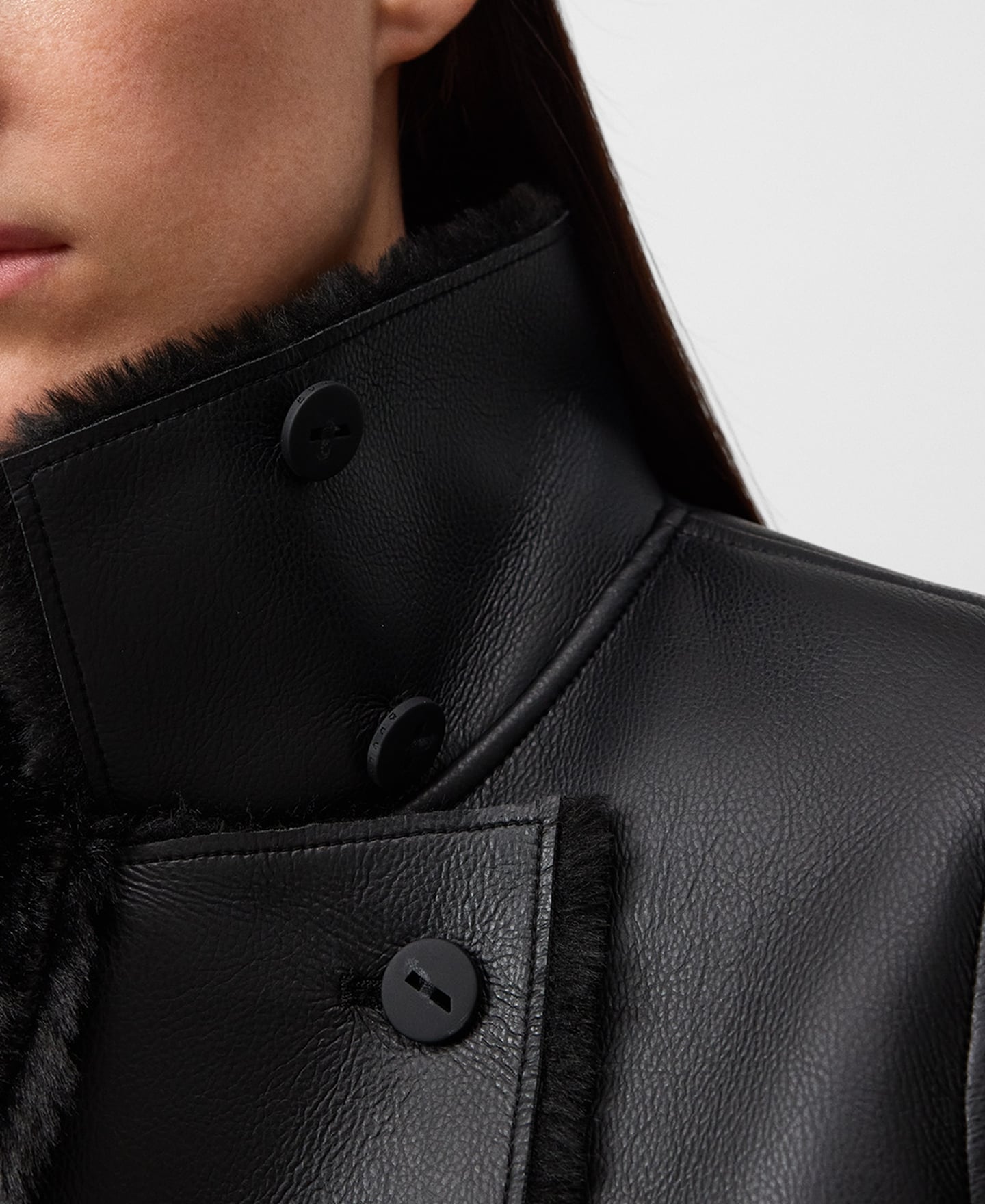 Non-Leather cross-over coat image number 3