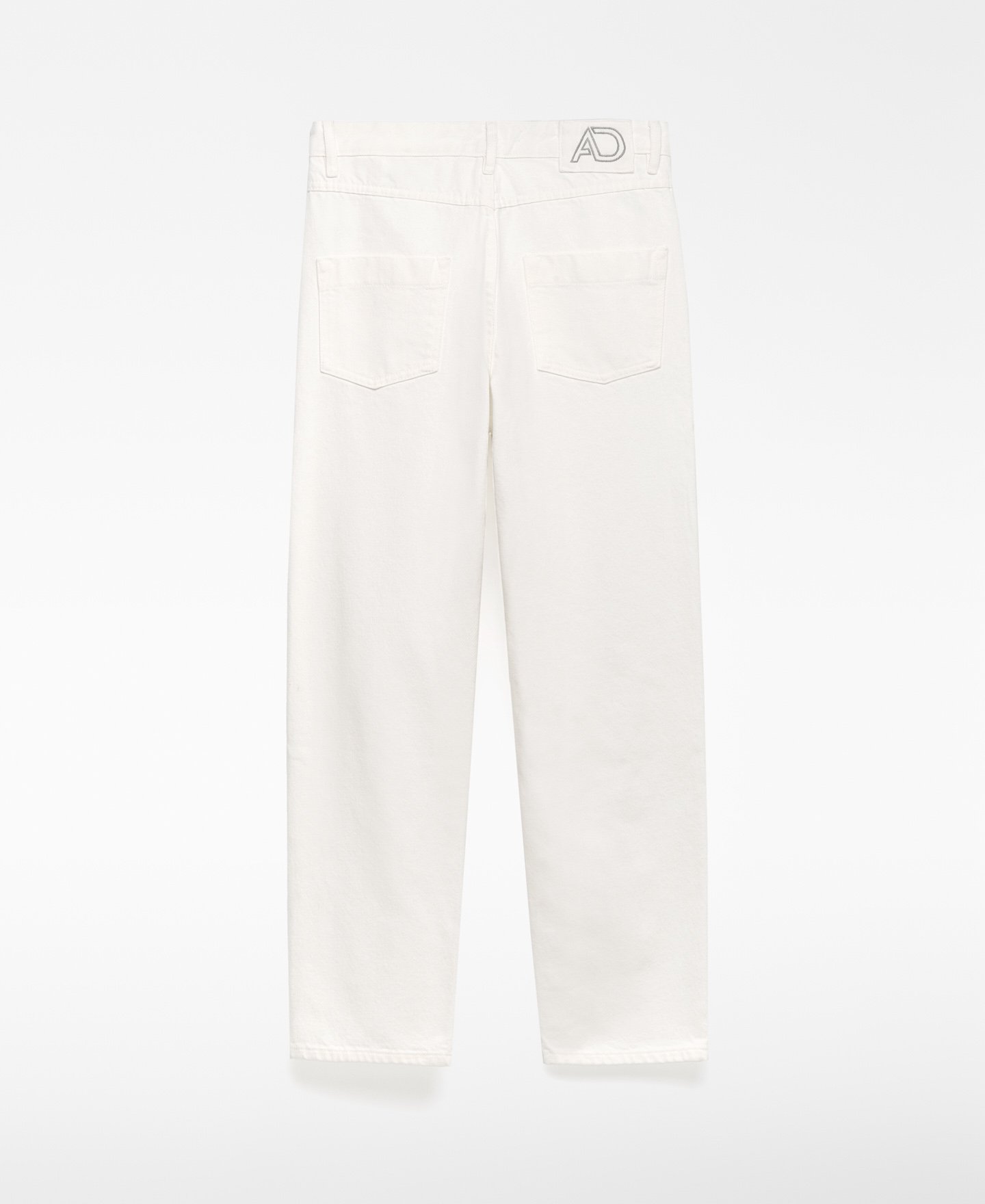 Cotton denim straight trousers woman image number 5