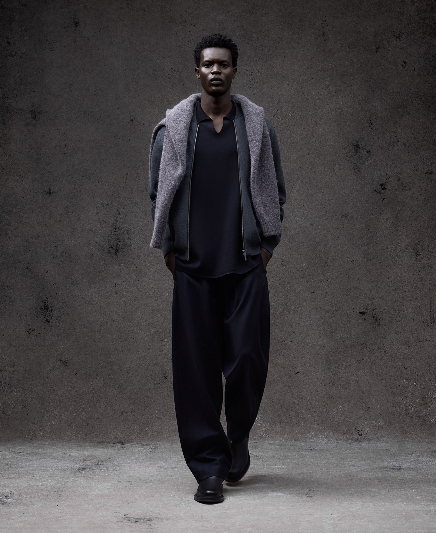 Polo oversize en punto hombre image number 1