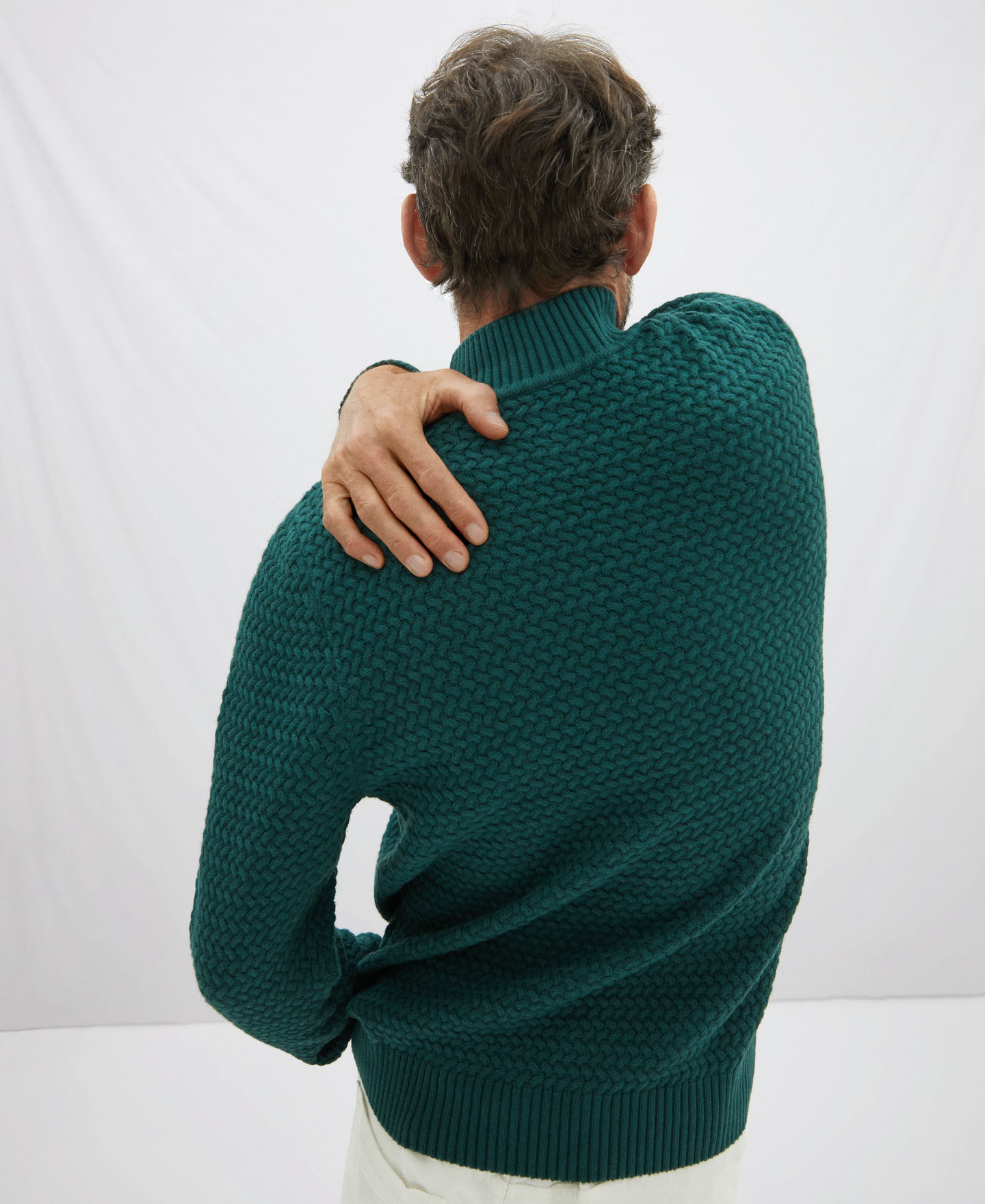 Wool and cotton braided sweater image number 2