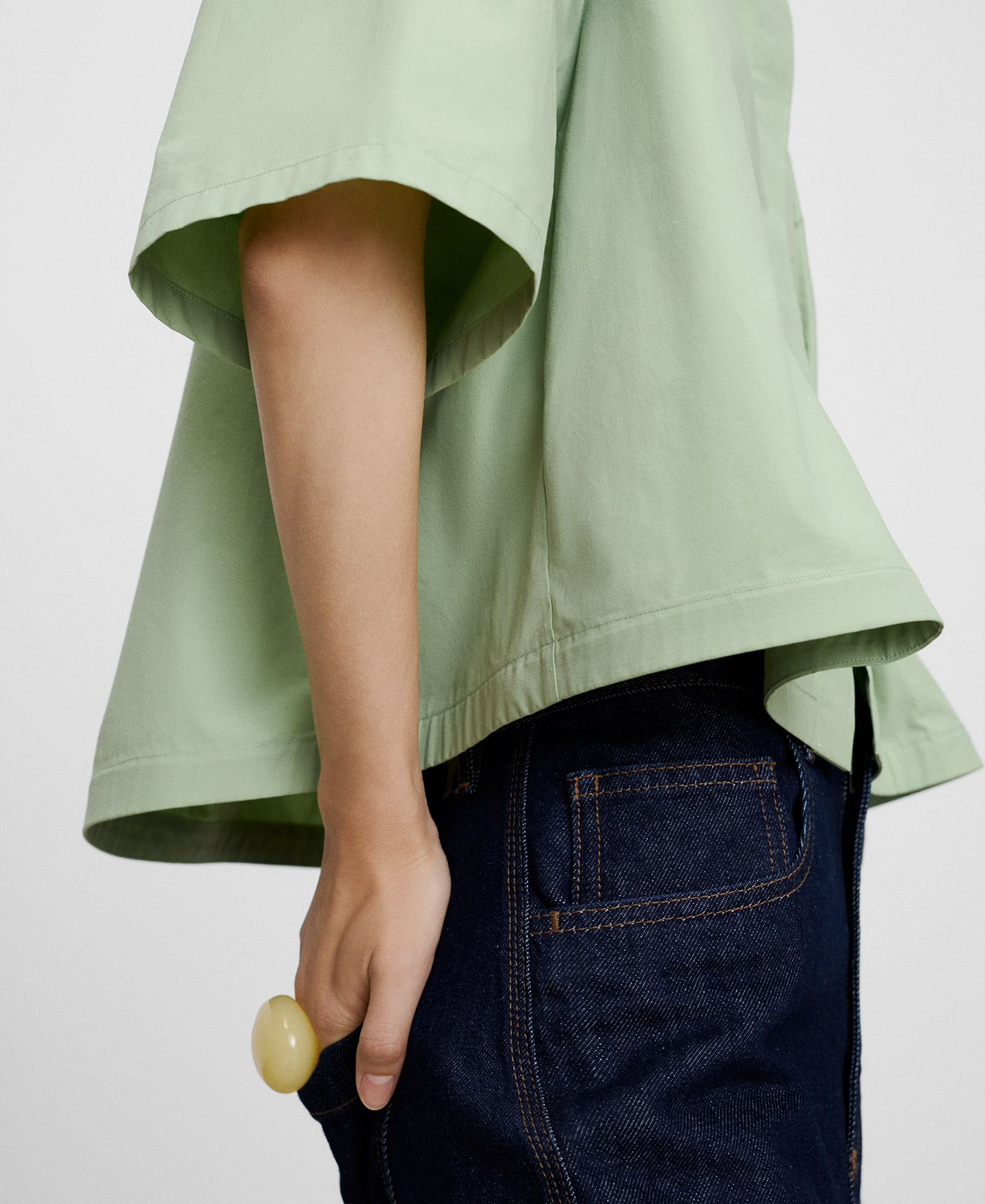 Camisa evas&eacute; estructurada algod&oacute;n image number 3