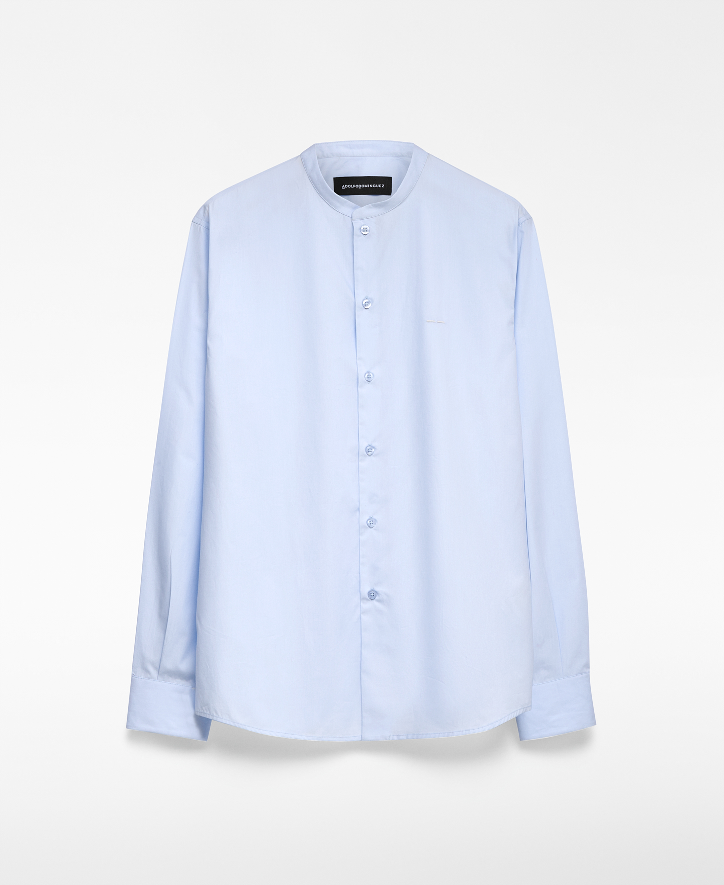 Regular fit Mandarin collar shirt man image number 4
