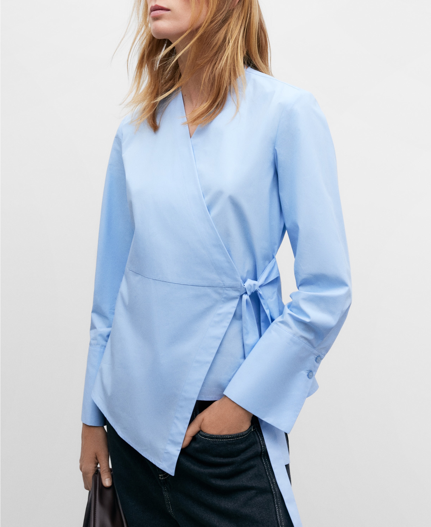 Crossover V-neck shirt image number 0