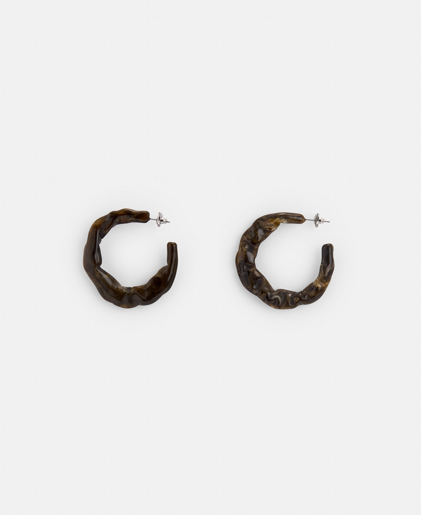 Resin hoop earrings image number 0
