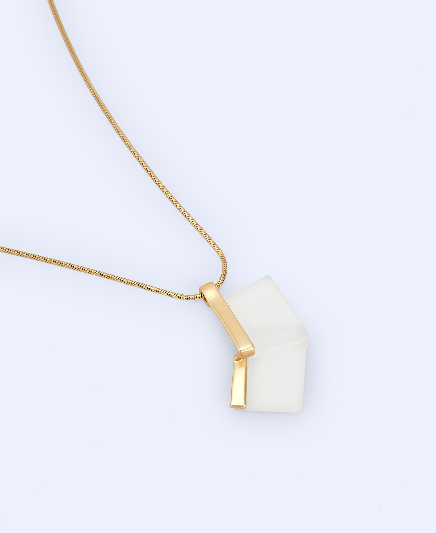 Pleated zinc and resin pendant image number 1