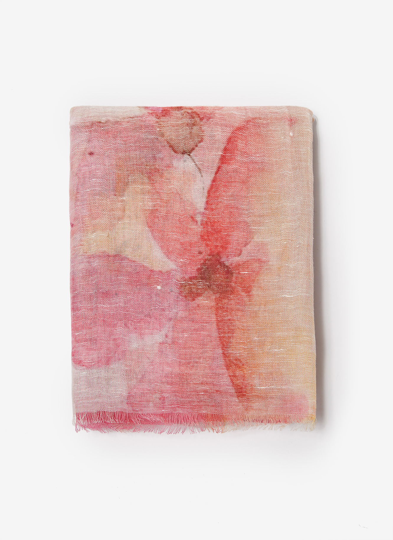 Linen and cotton foulard with print image number 0