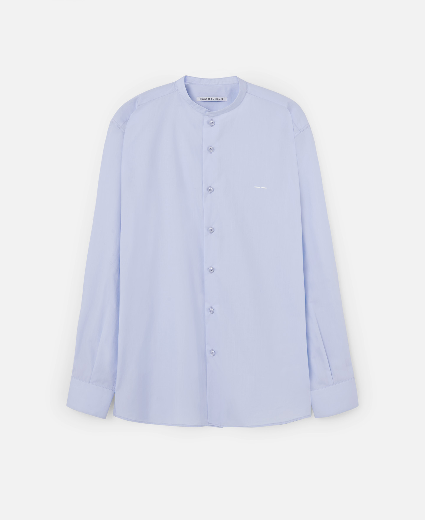 Mandarin collar cotton shirt image number 4