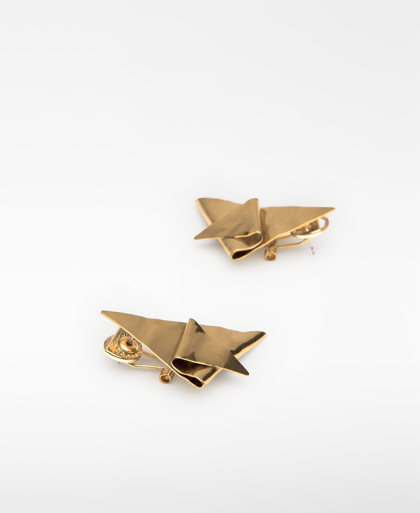 Pendientes triangulares pliegue mujer image number 1