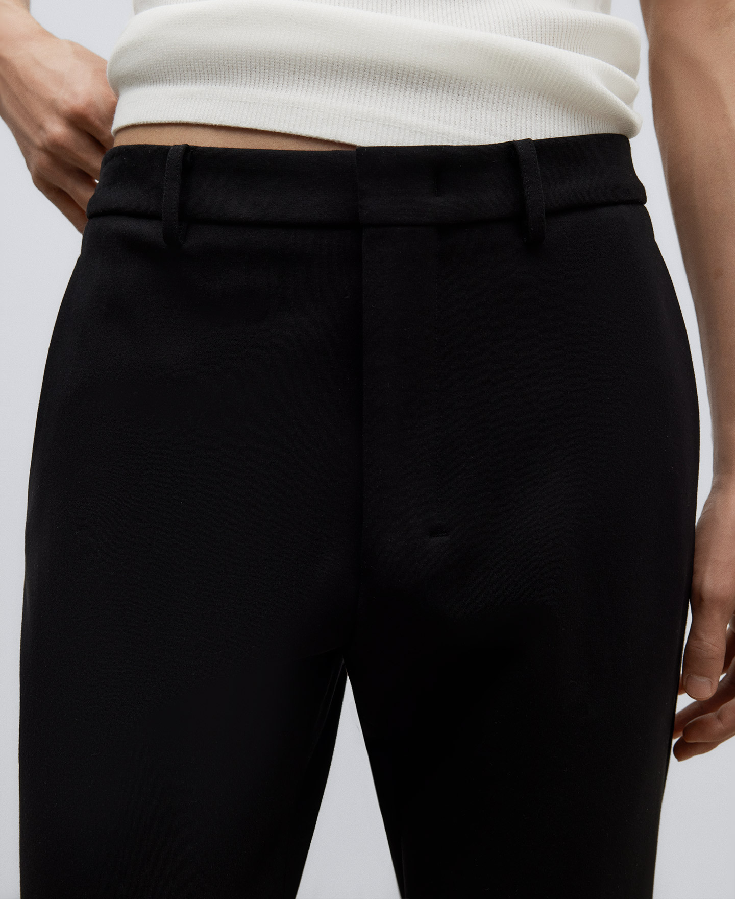 Tailored slim fit ankle trousers image number 3