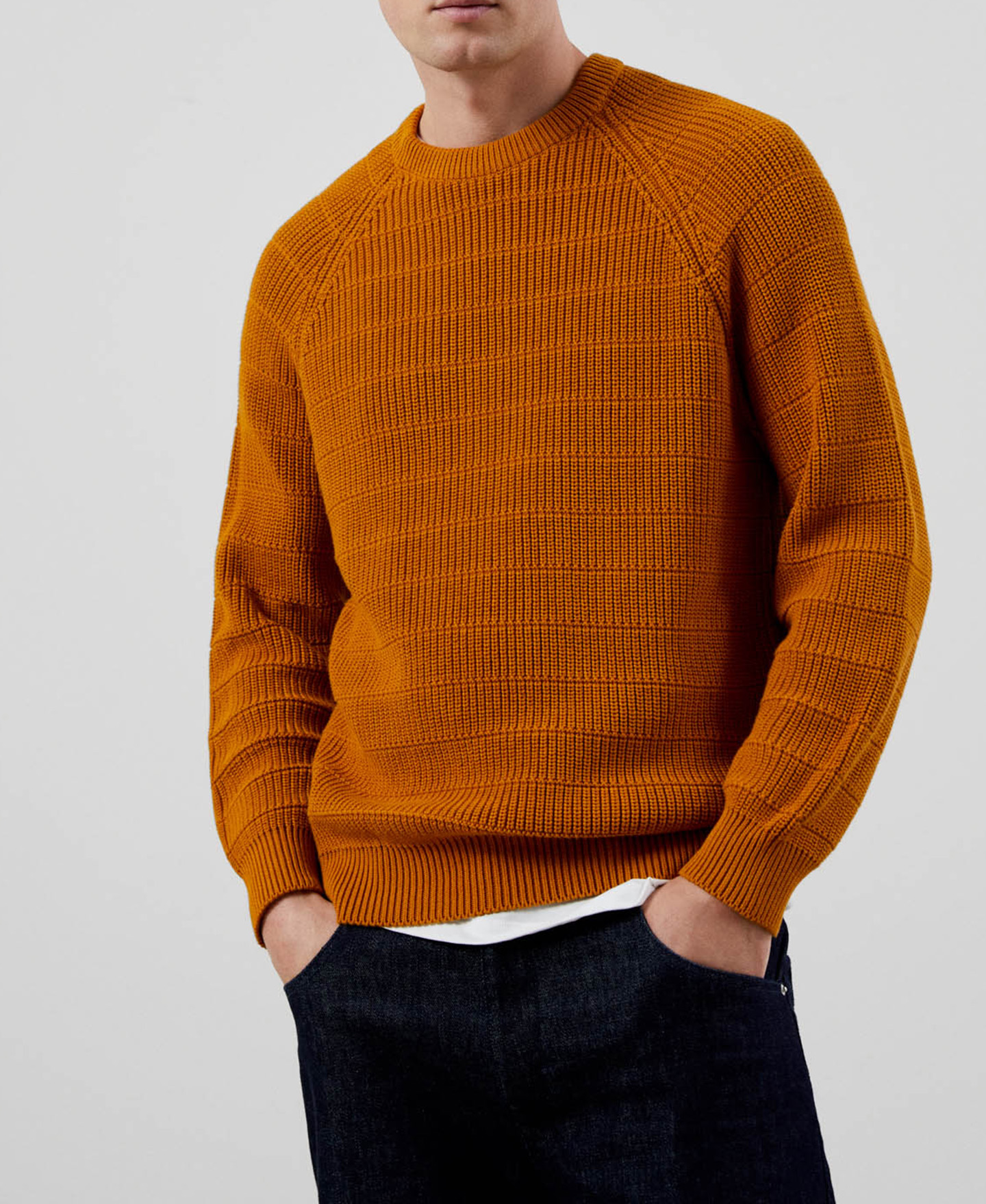 Crew neck organic cotton sweater image number 0