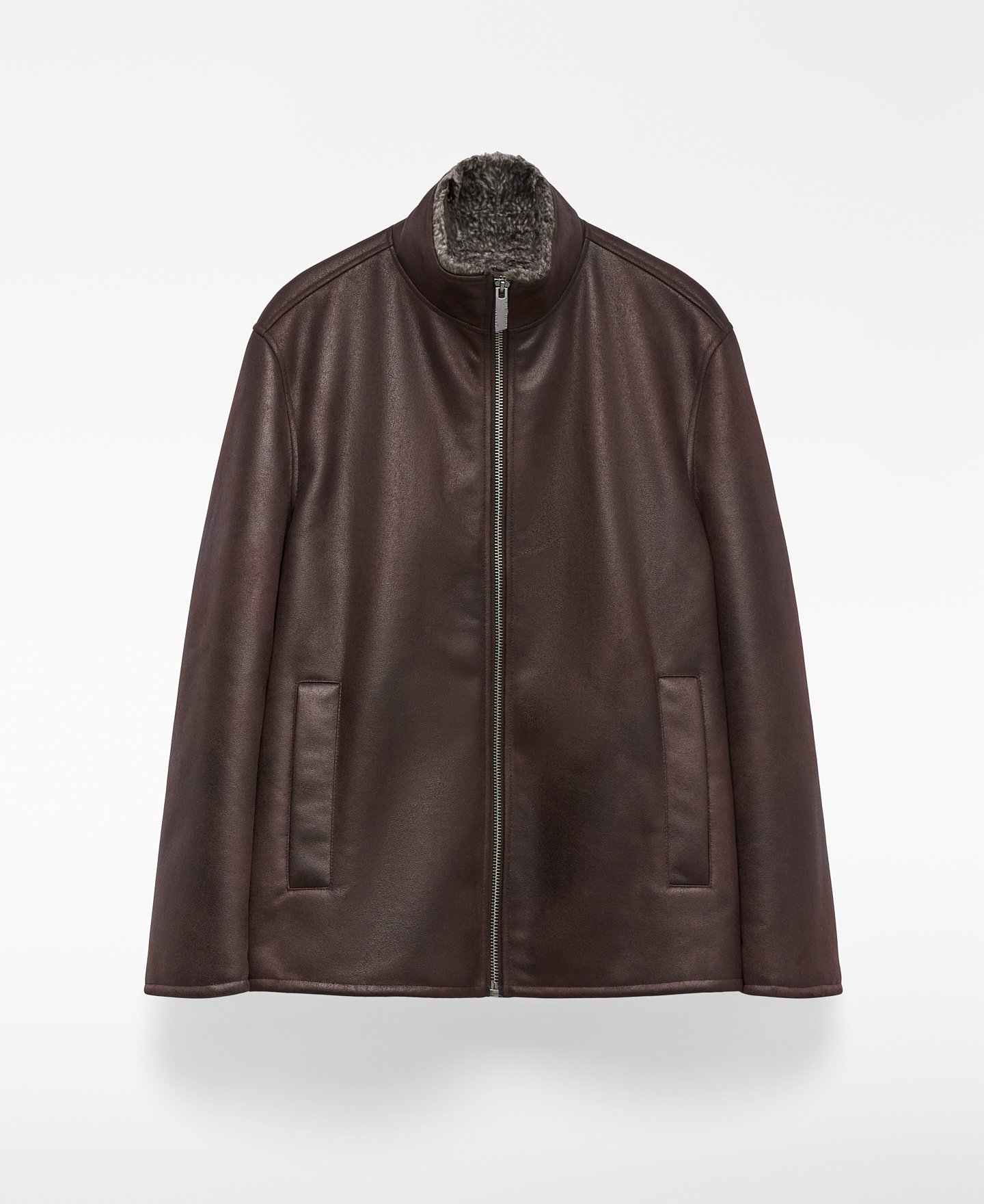 Non-Leather band collar jacket man image number 4