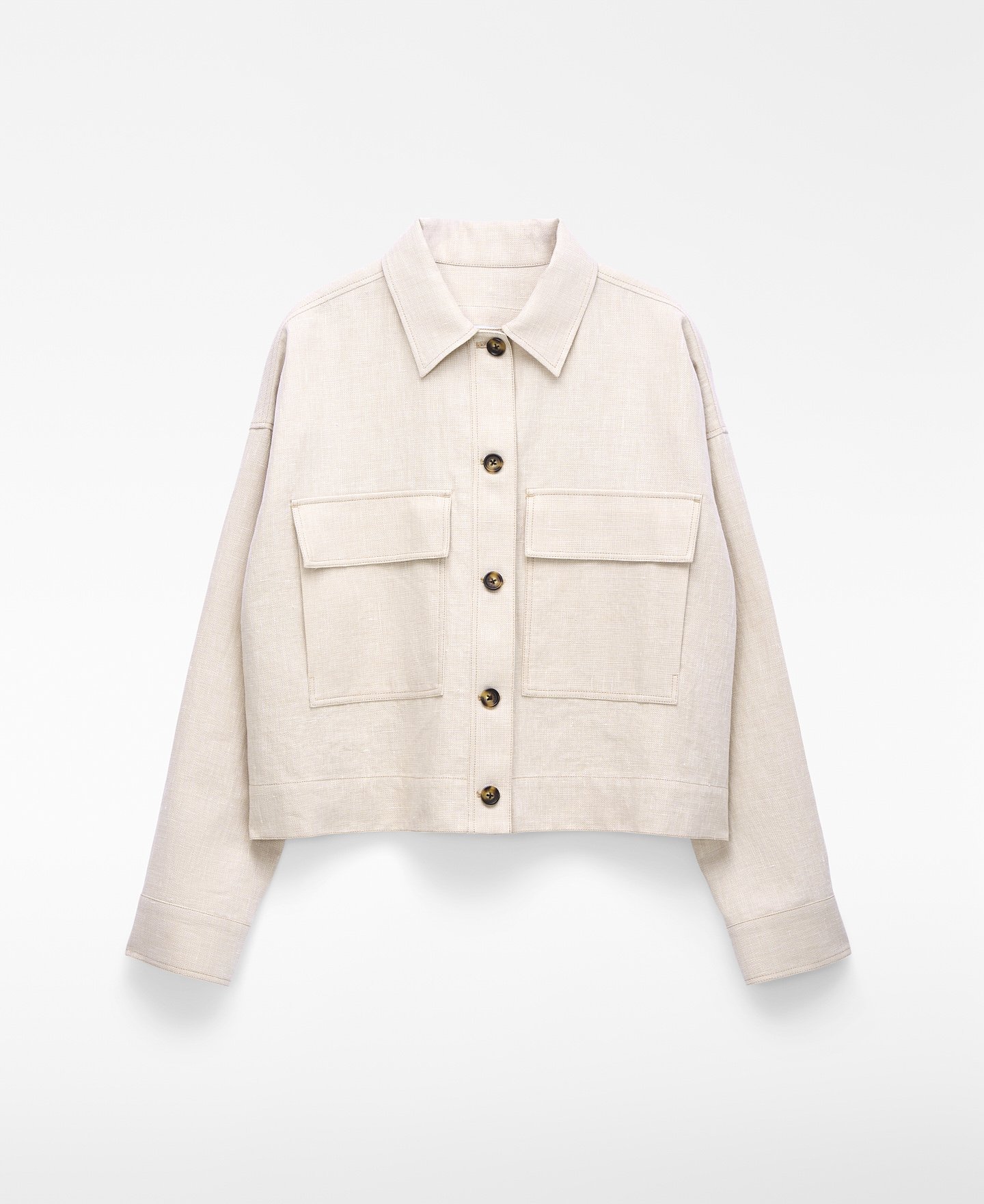 Sobrecamisa corta bolsillos image number 4