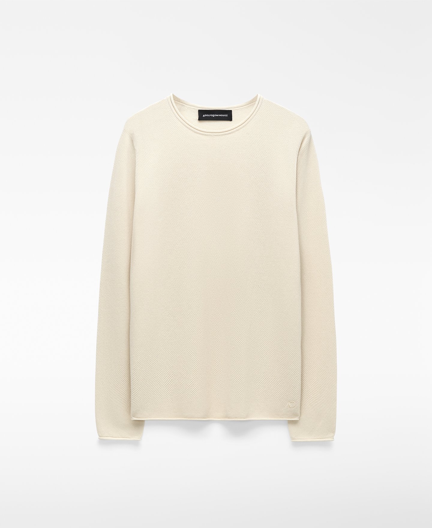 Structured knit rolled neck T-shirt image number 4