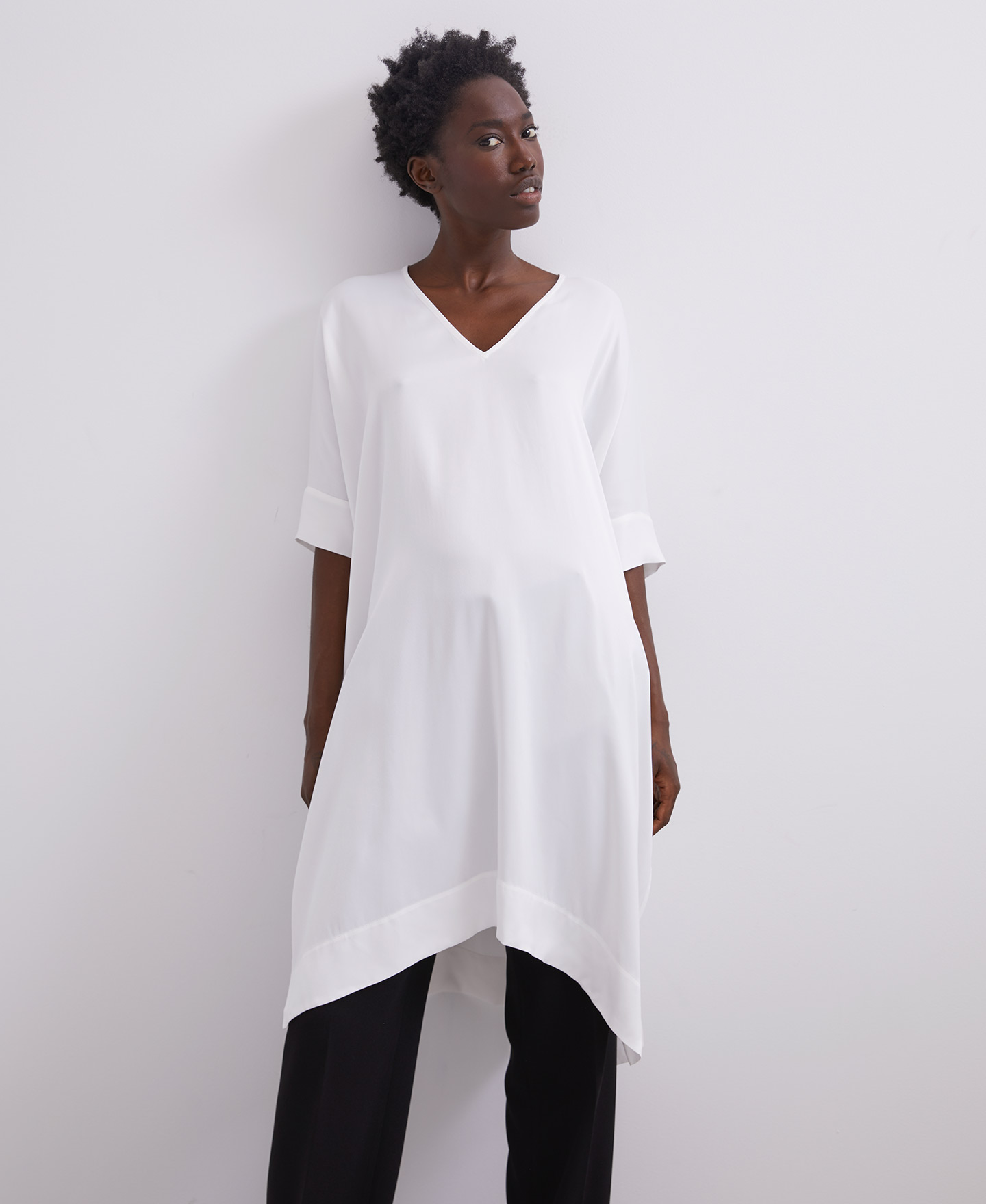 Camisa oversize en viscosa image number 0