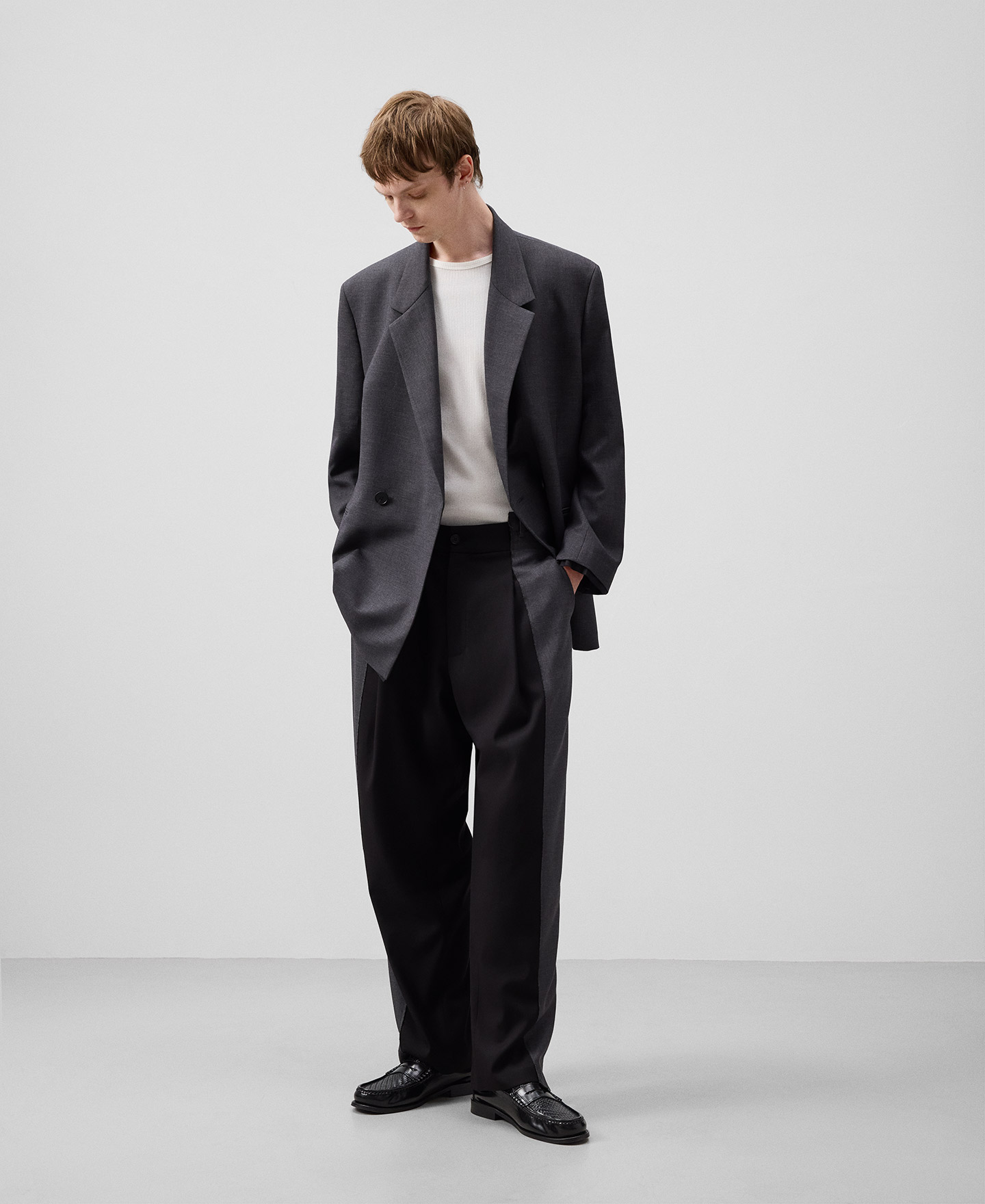 Trousers with side pieces man image number 1
