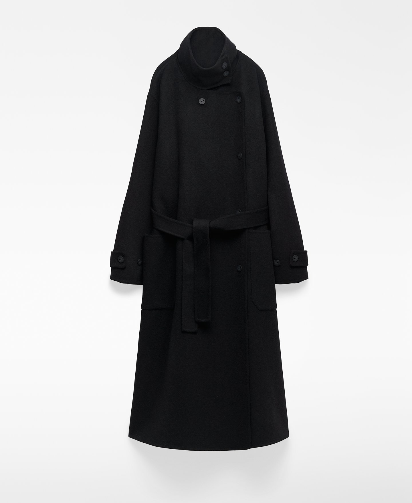Funnel neck cross-front coat woman image number 6