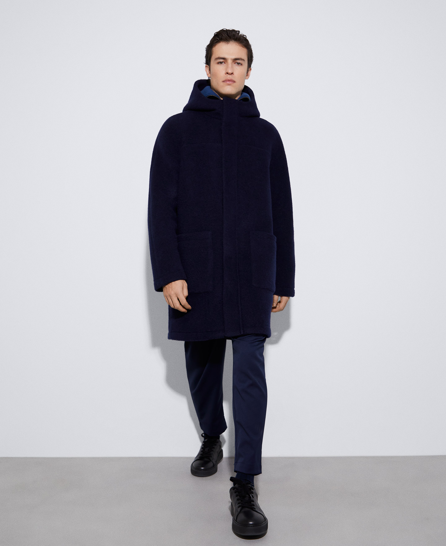 Nautical jacket in nylon and merino wool image number 1