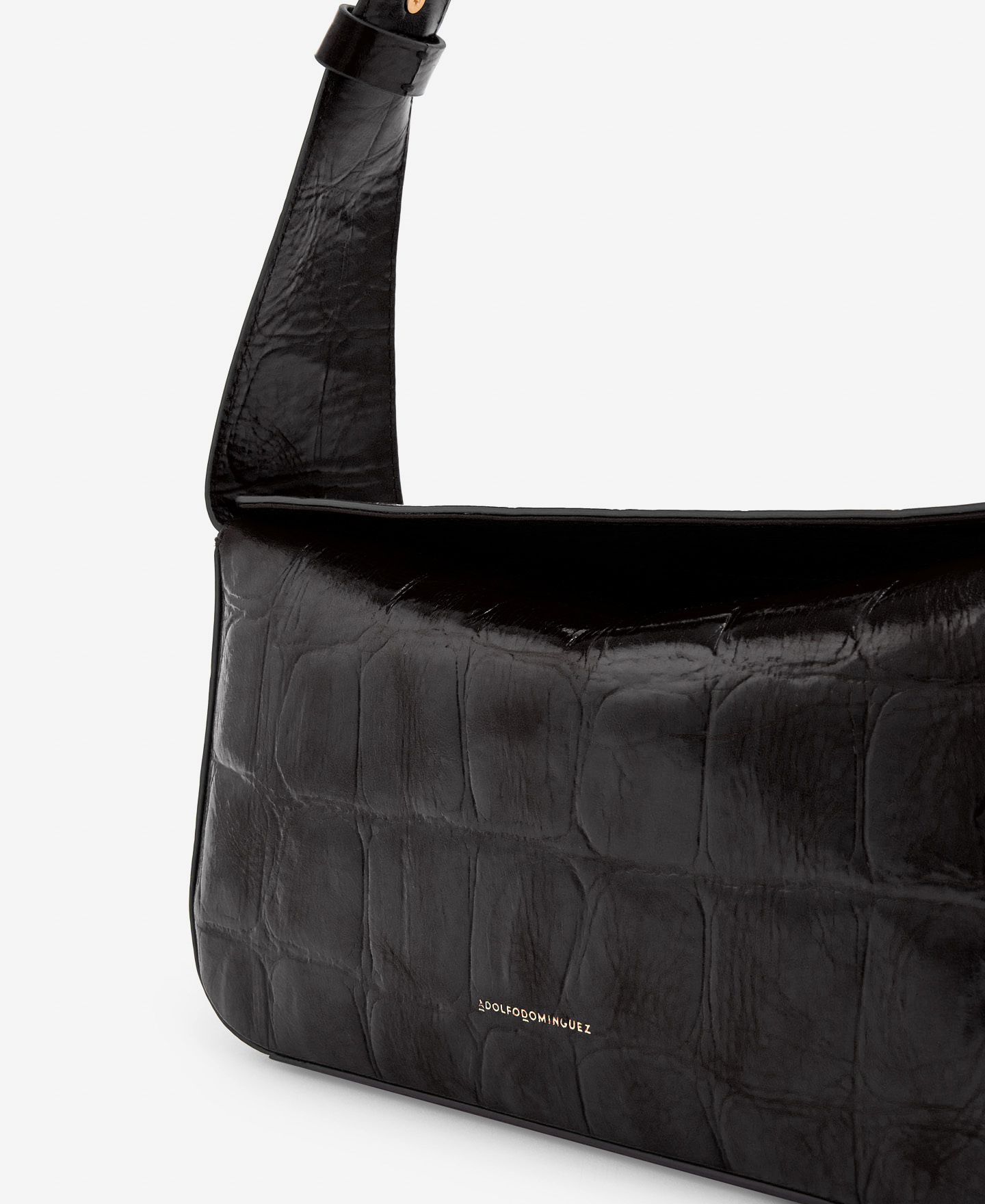 Leather baguette bag image number 3