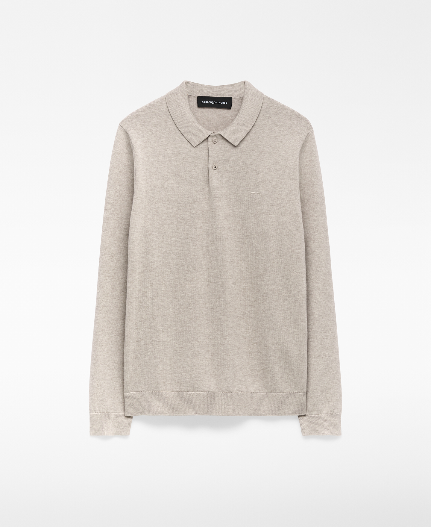 Regular fit long sleeve polo shirt man image number 0
