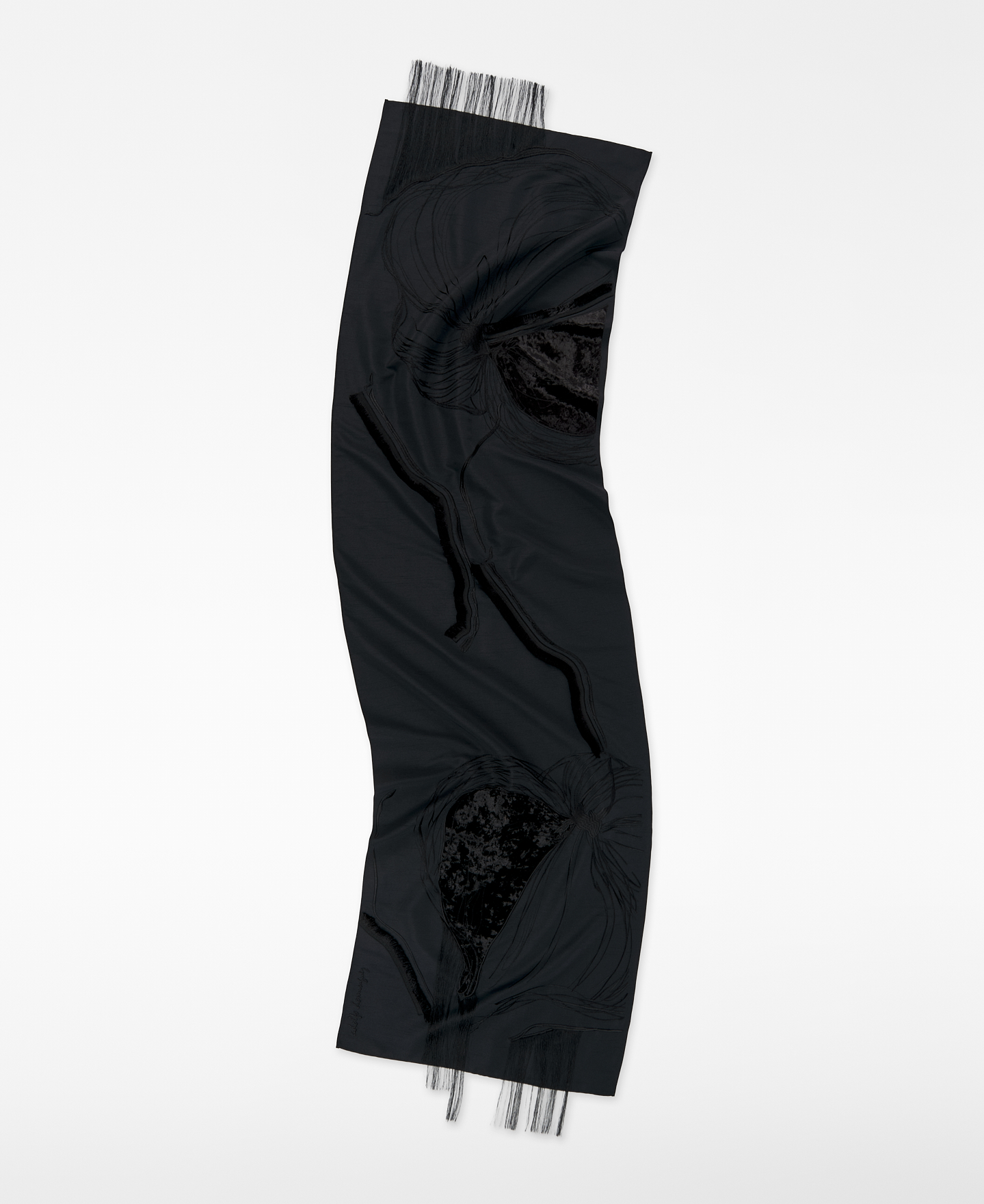 Chal c&oacute;ctel bordado con flecos image number 1