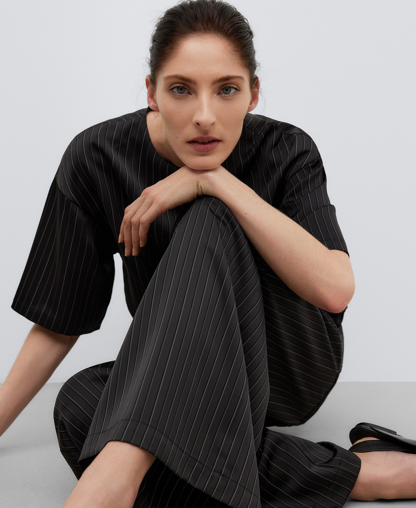 Striped short sleeve top woman image number 4