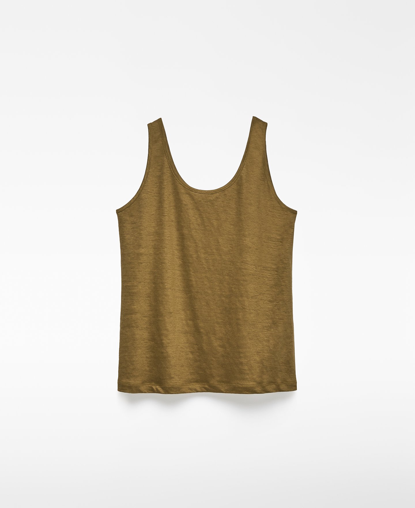 European linen sleeveless T-shirt woman image number 0