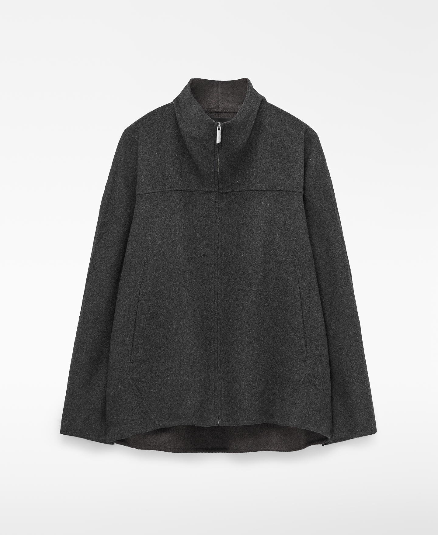 Double-faced funnel neck jacket image number 4