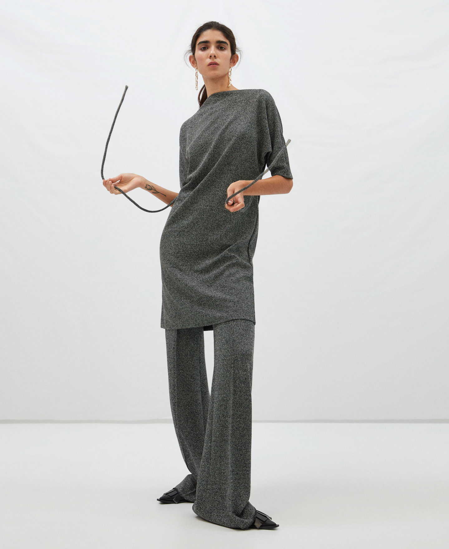 Houndstooth microdraw dress image number 3