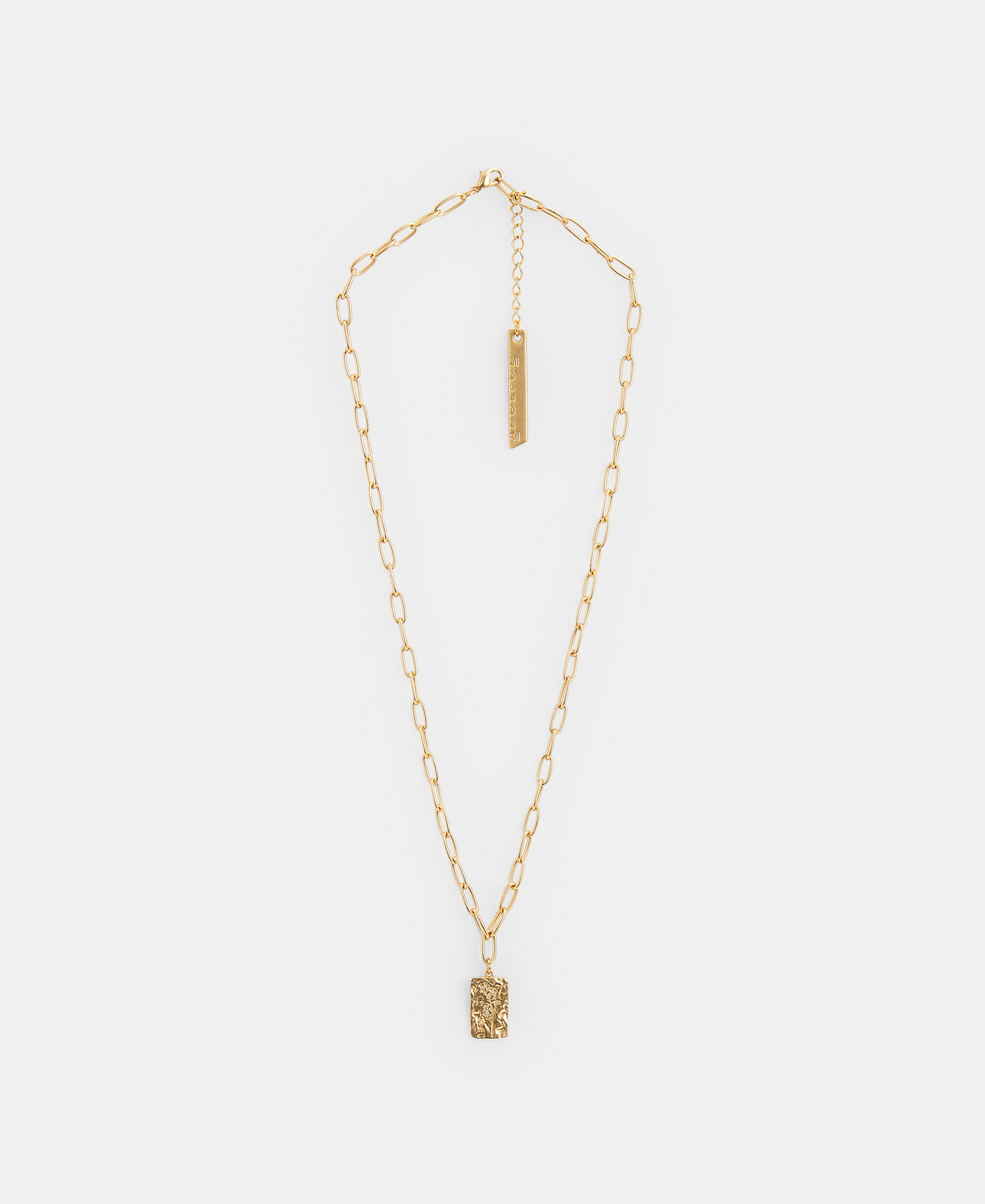 Metal pendant with pressed motif image number 0