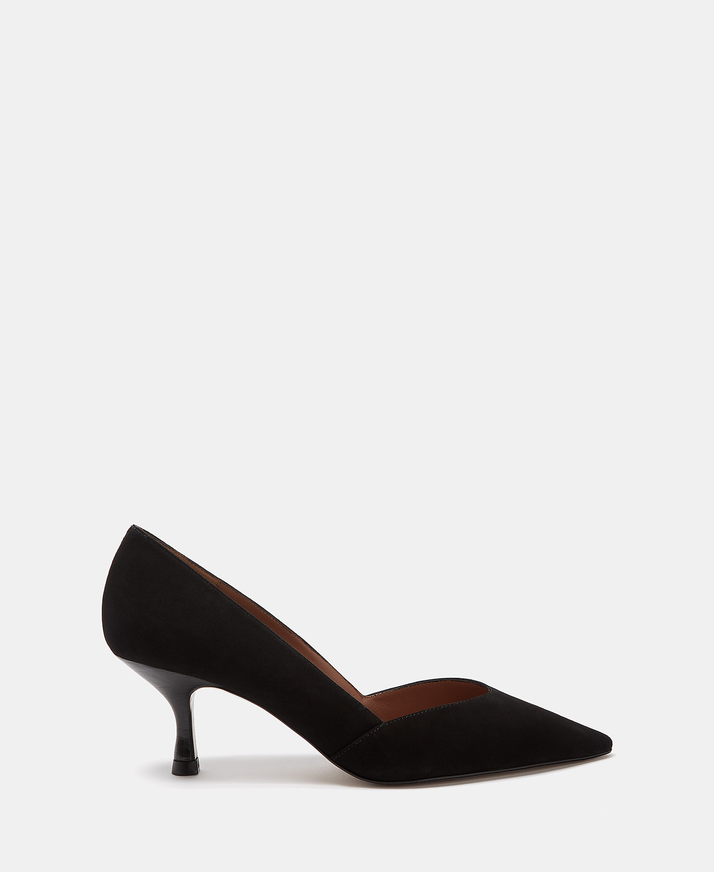 Asymmetrical cut medium heeled shoe image number 0