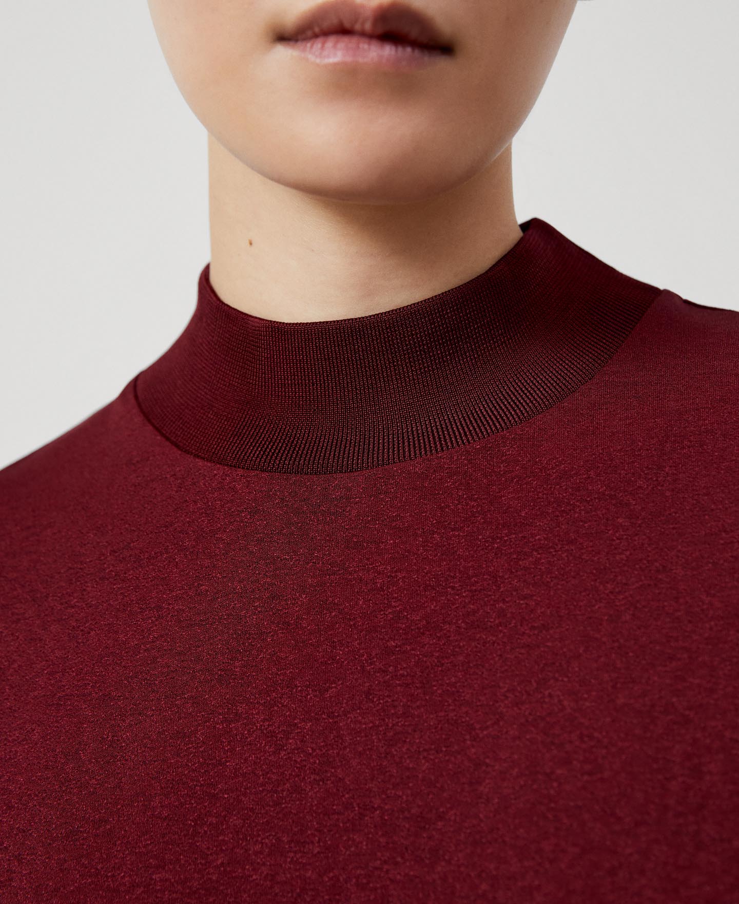 Perkins ribbed collar midi dress image number 3