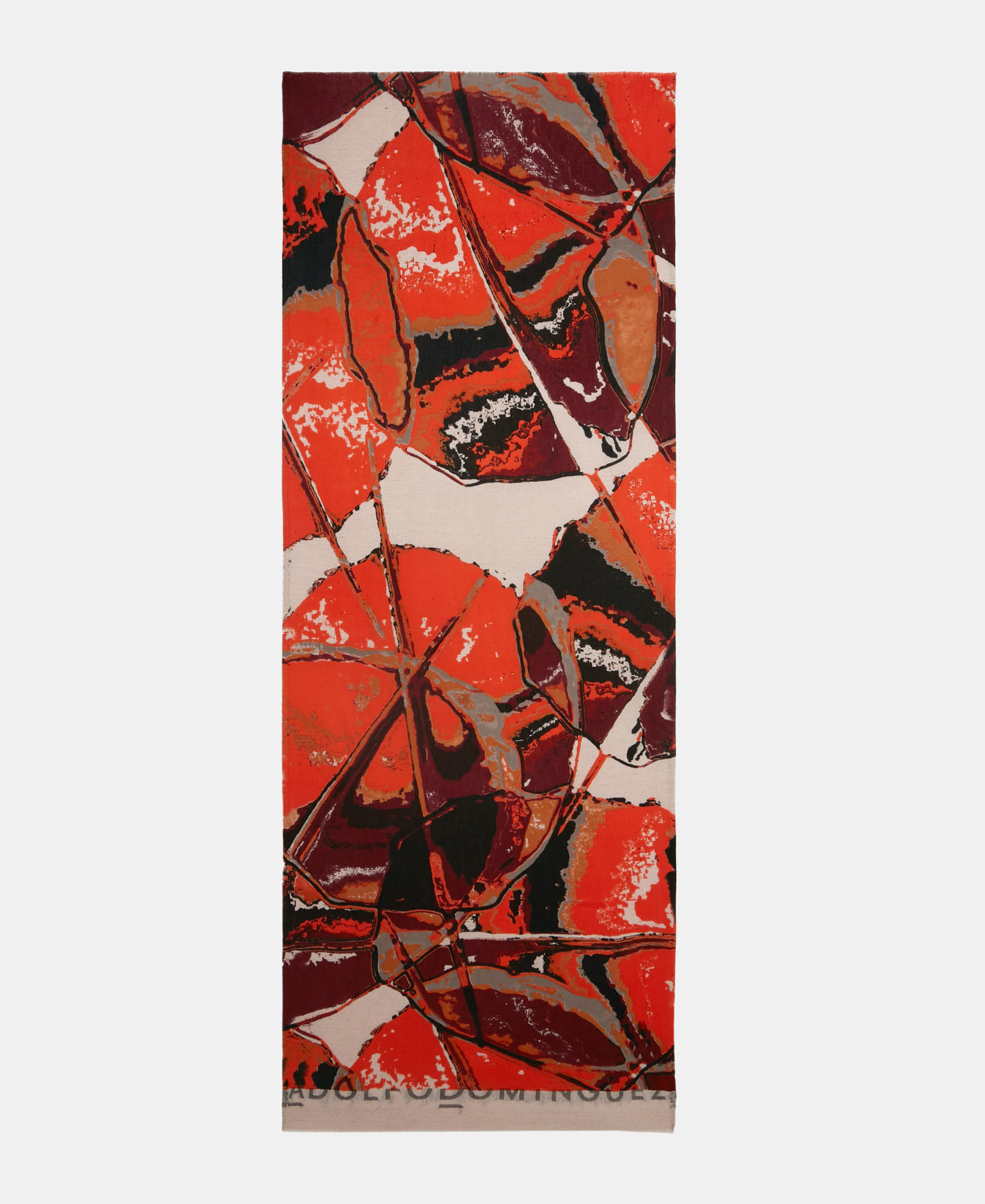 Asymmetrical printed shawl in modal image number 0