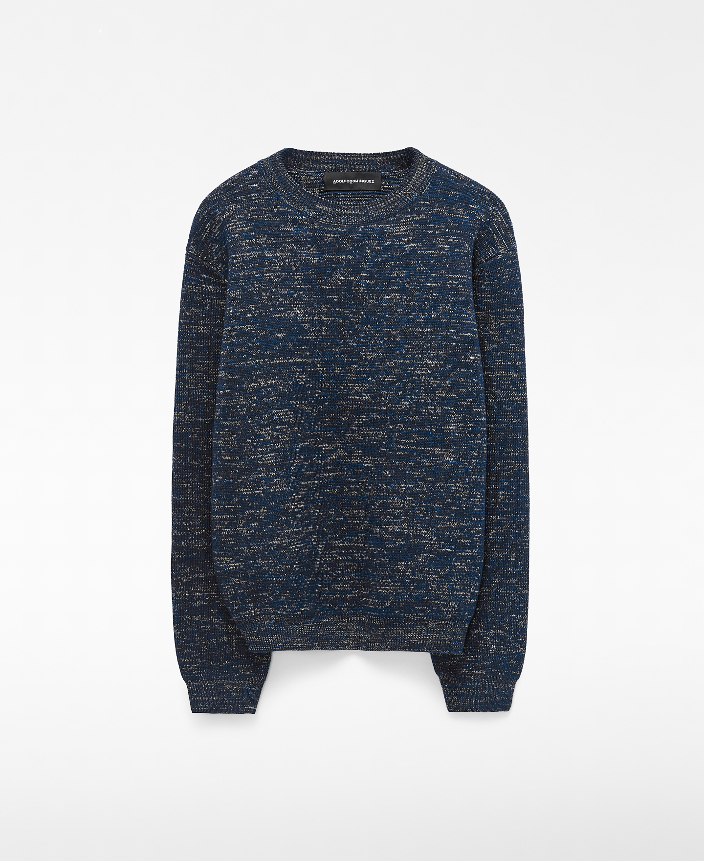 Cotton melange knit sweater image number 4