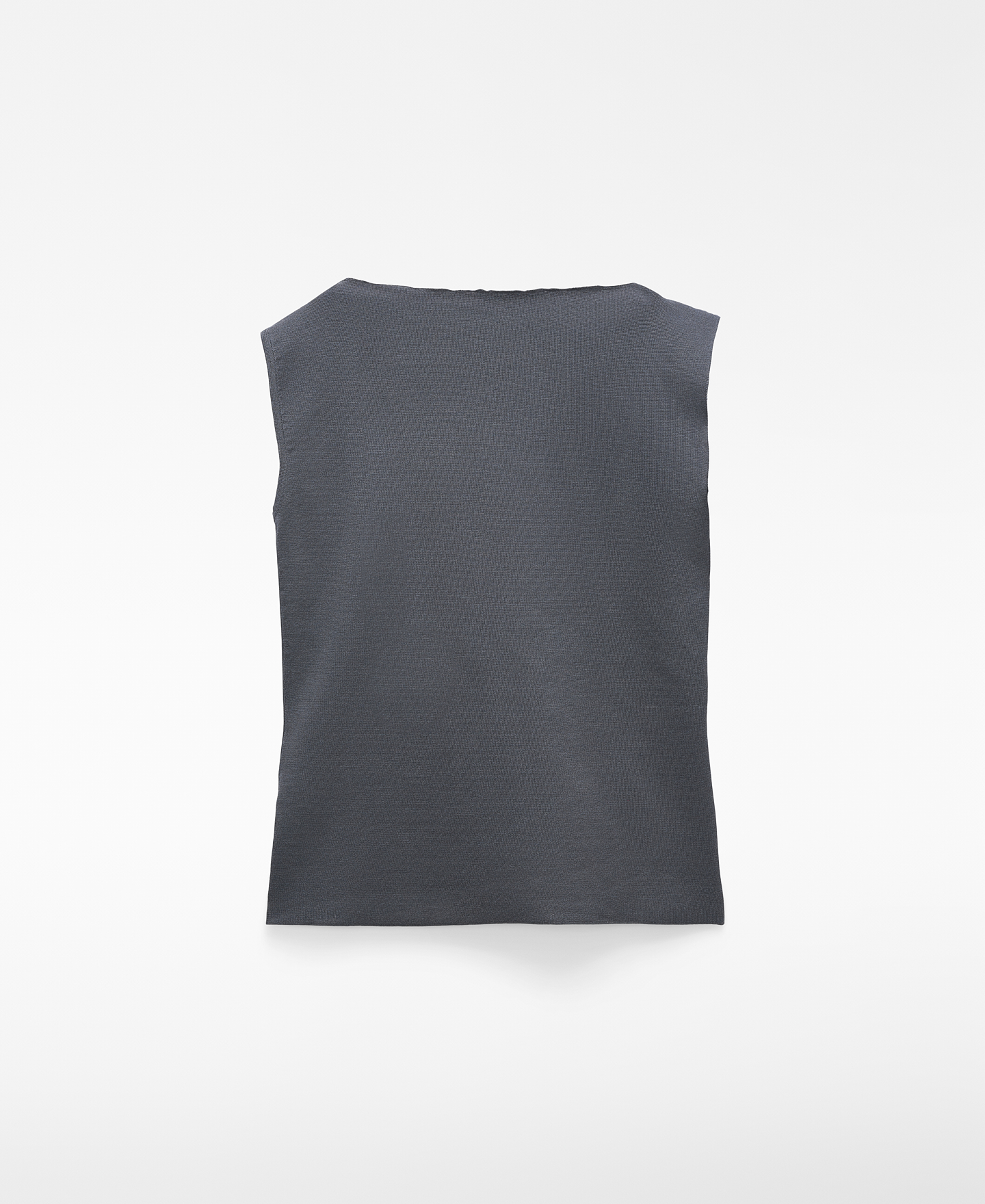 Asymmetric knit top with side ruffle image number 5