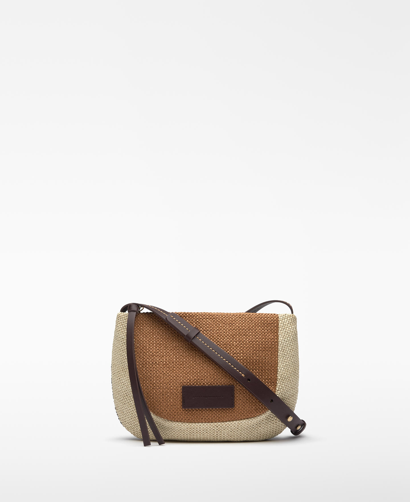 Dorna raffia-textured shoulder bag woman image number 0