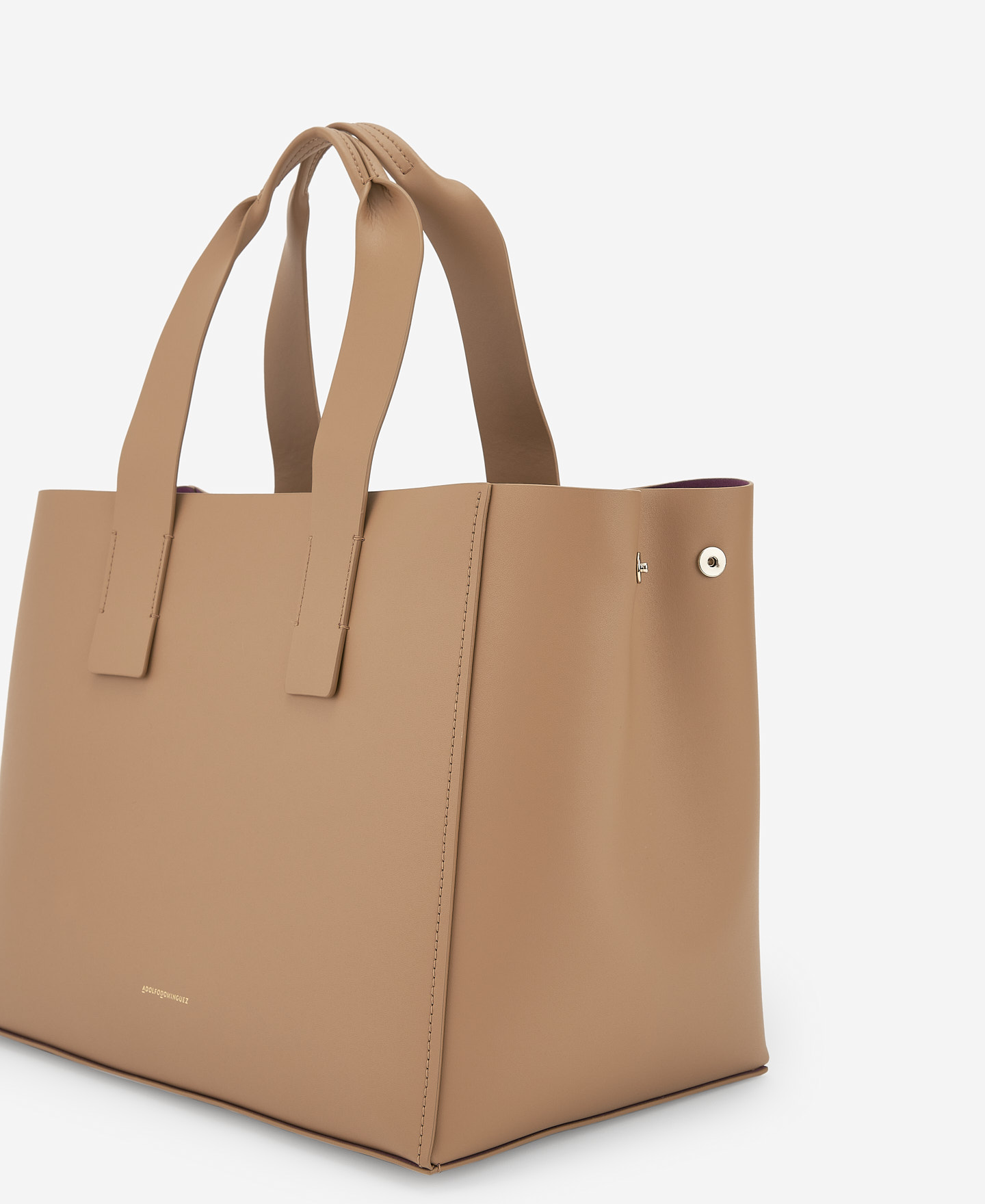 Bolso grande camel en piel responsable image number 2