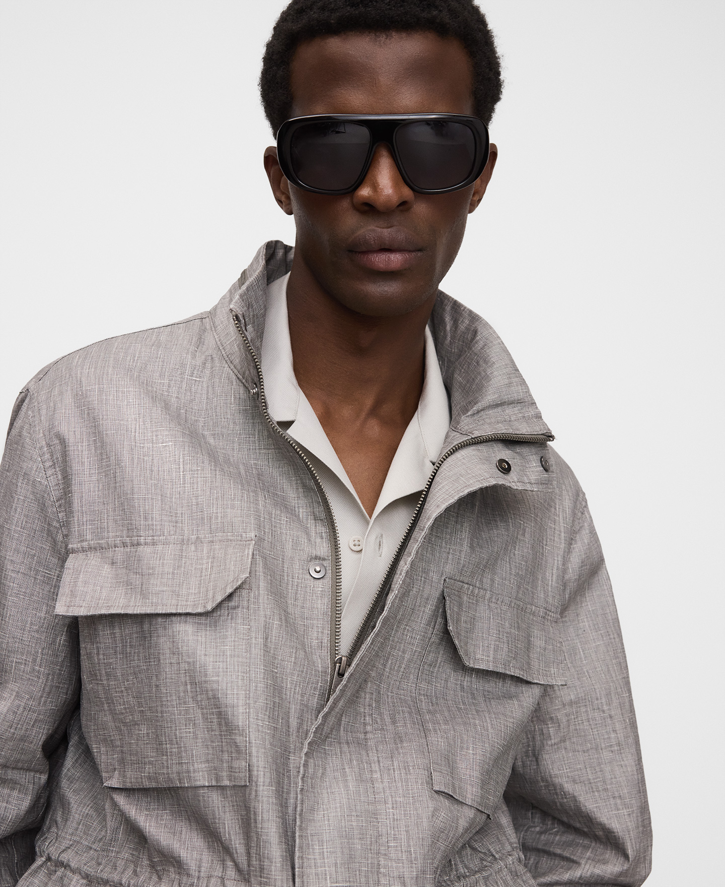 Veste saharienne en lin enduit image number 3