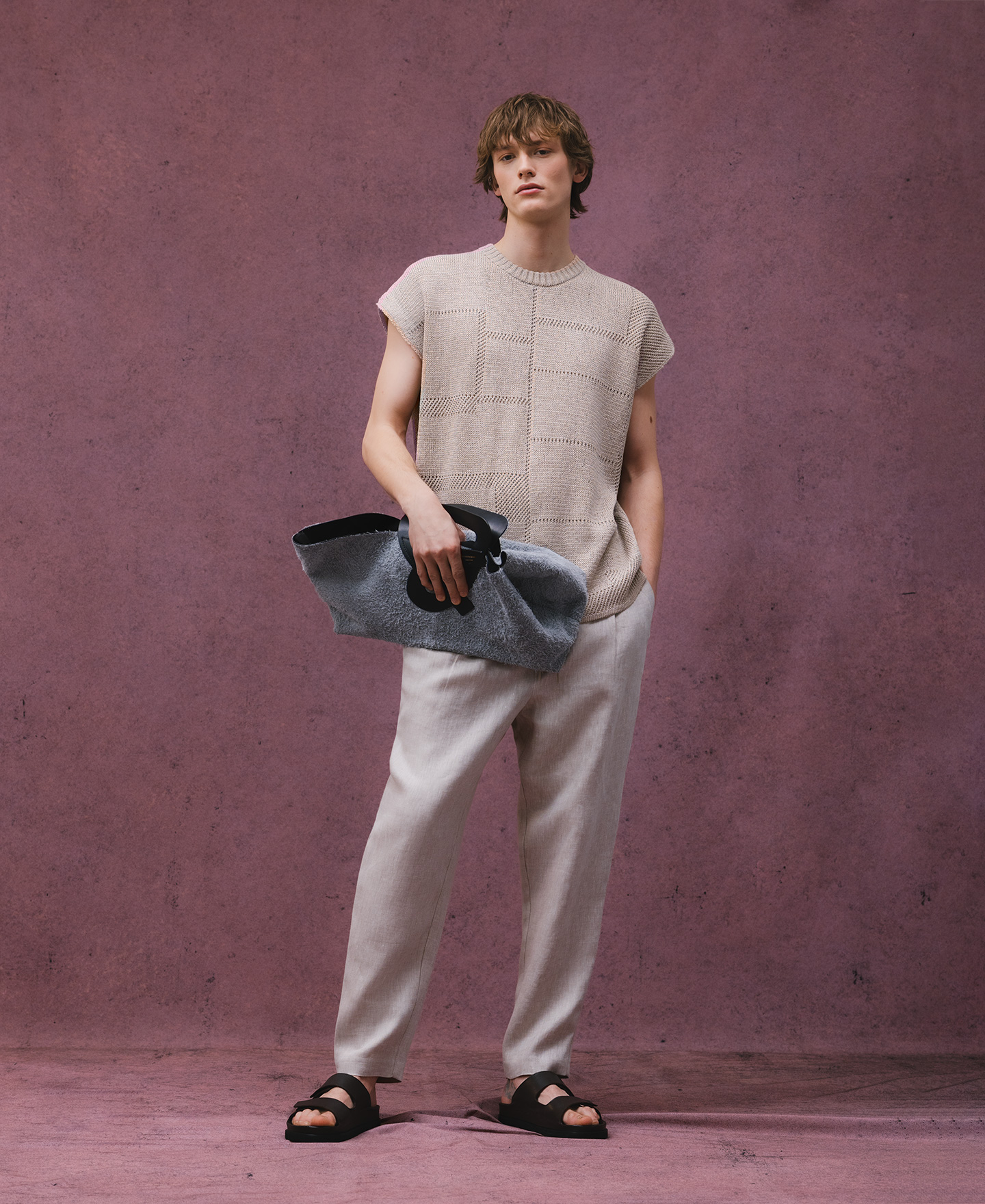 Chaleco punto jacquard hombre image number 1