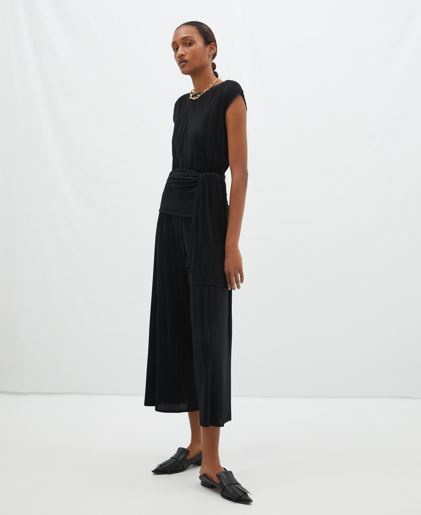 Crossed crinkle jumpsuit image number 1