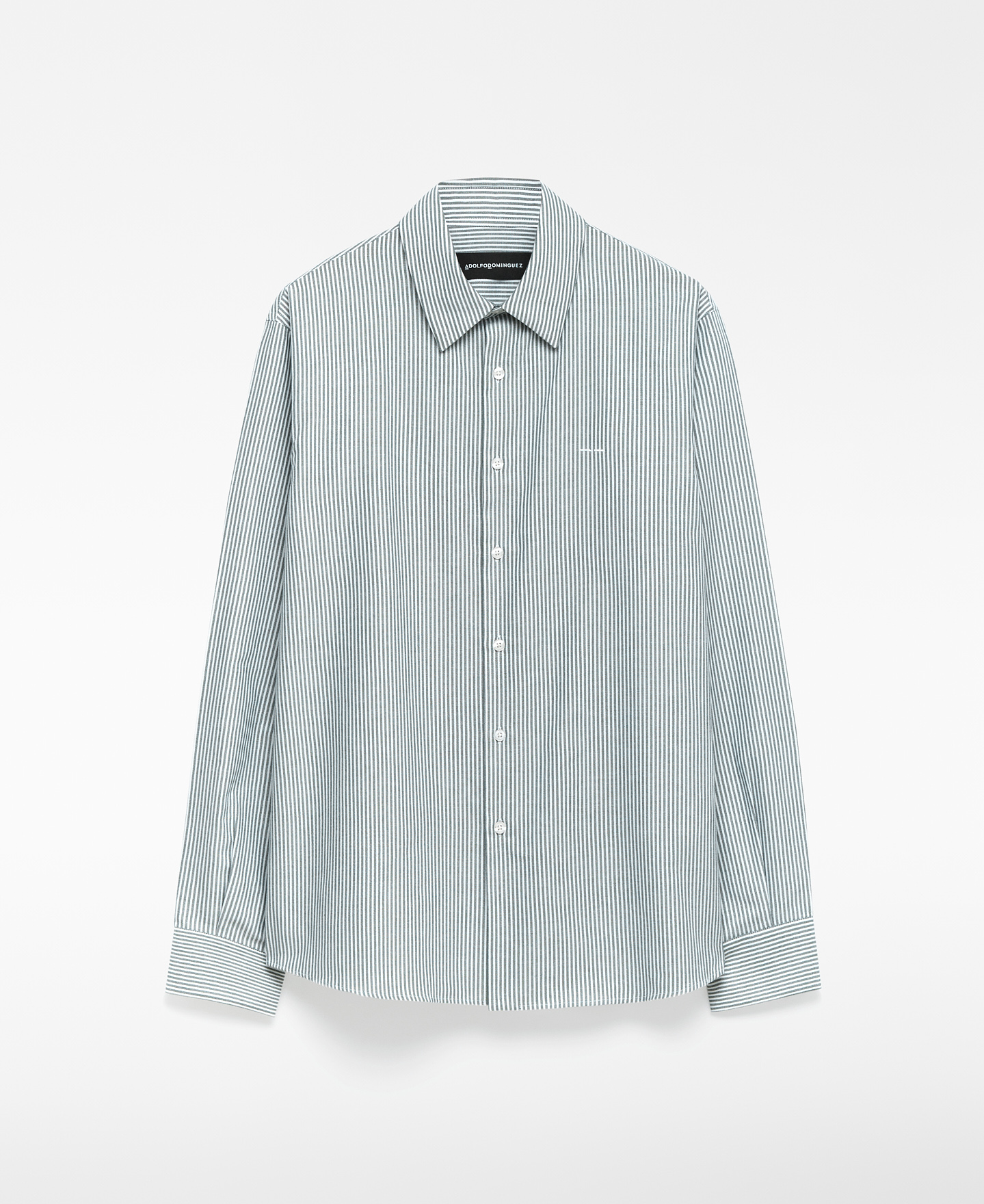 Camisa regular fit rayas algodón hombre image number 4