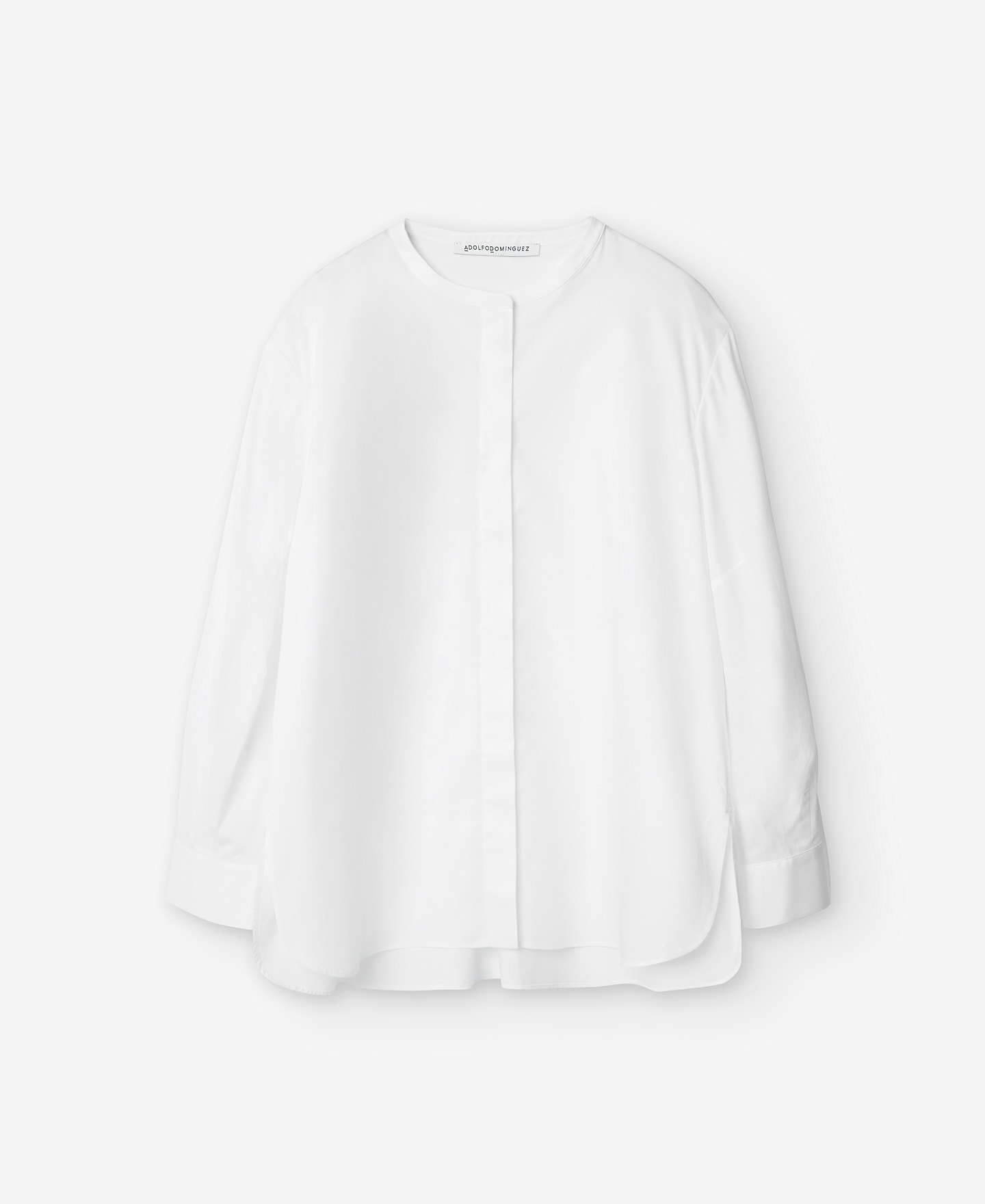 Mandarin collar cotton women shirt image number 4