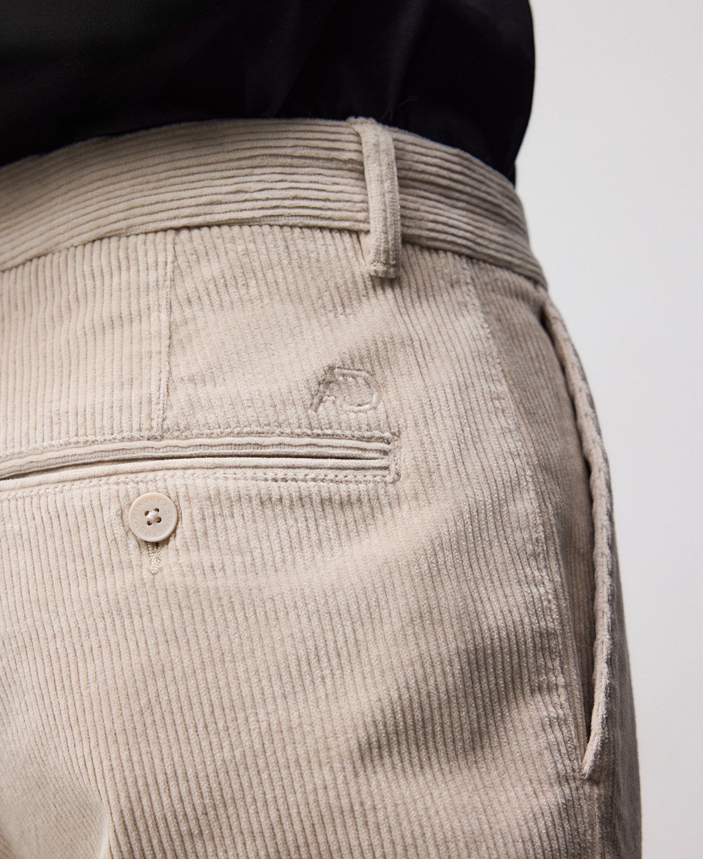 Regular fit corduroy chino trousers man image number 3