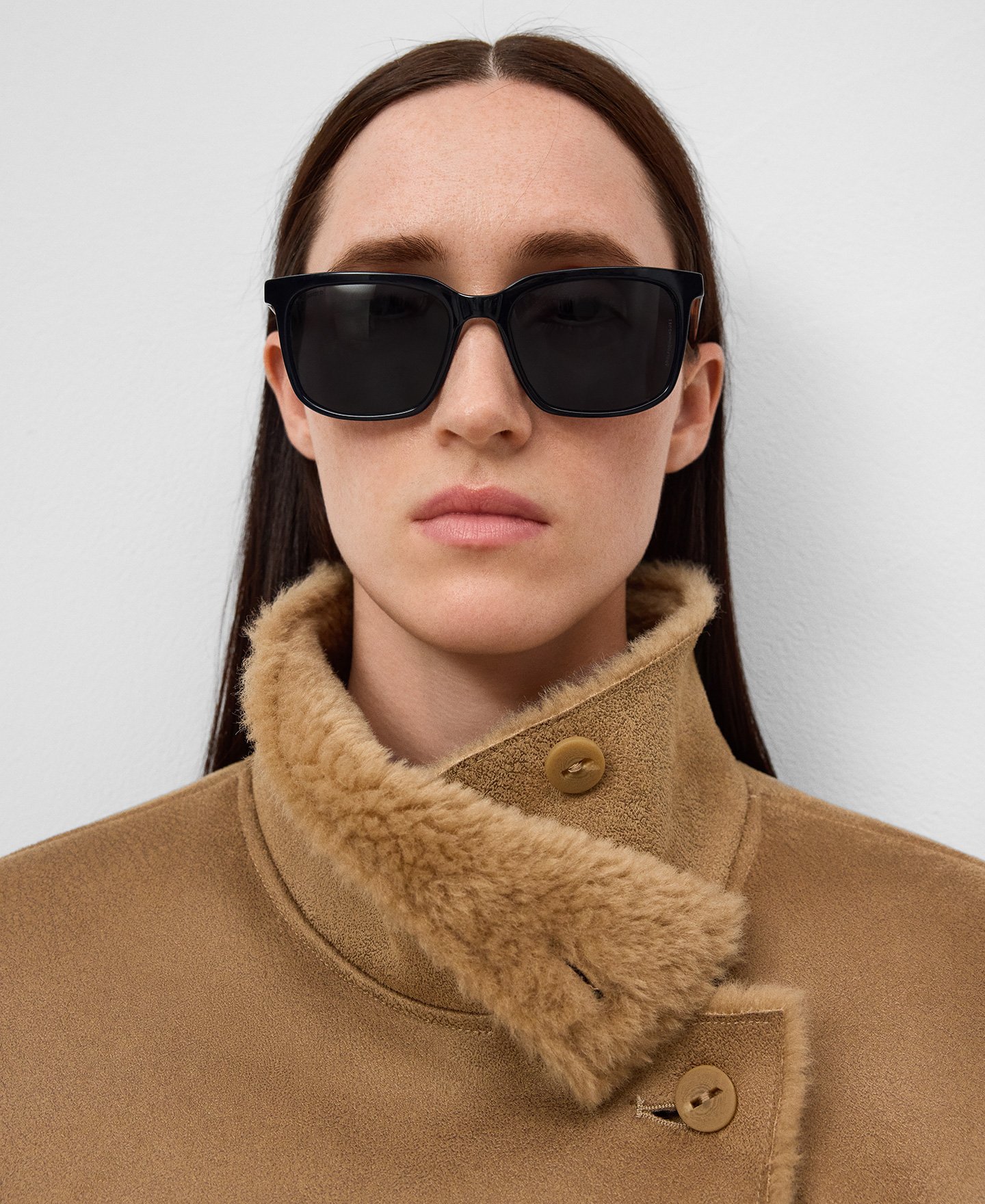 Faux -suede cross-over coat woman image number 3
