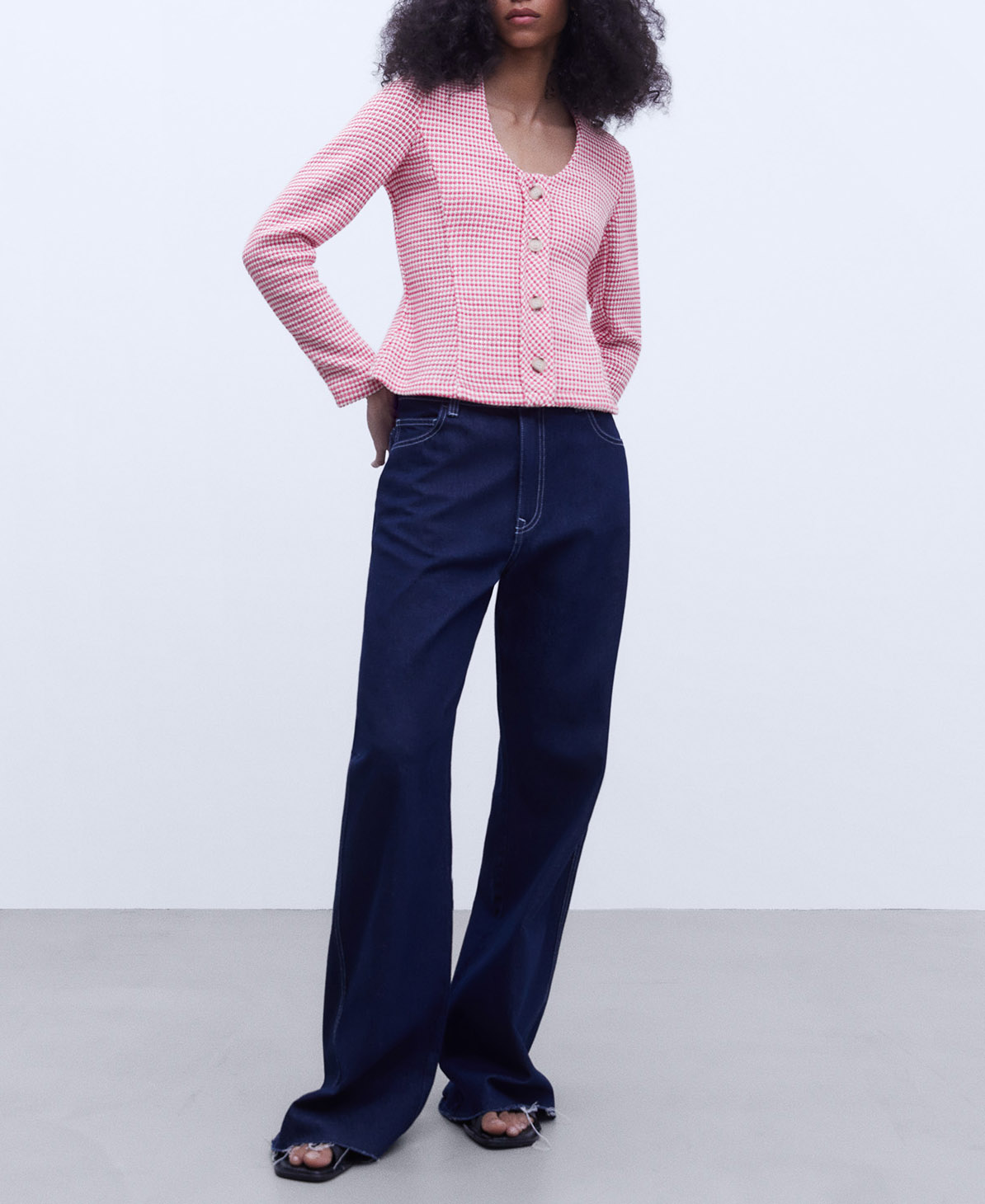 U-neckline jacket image number 1