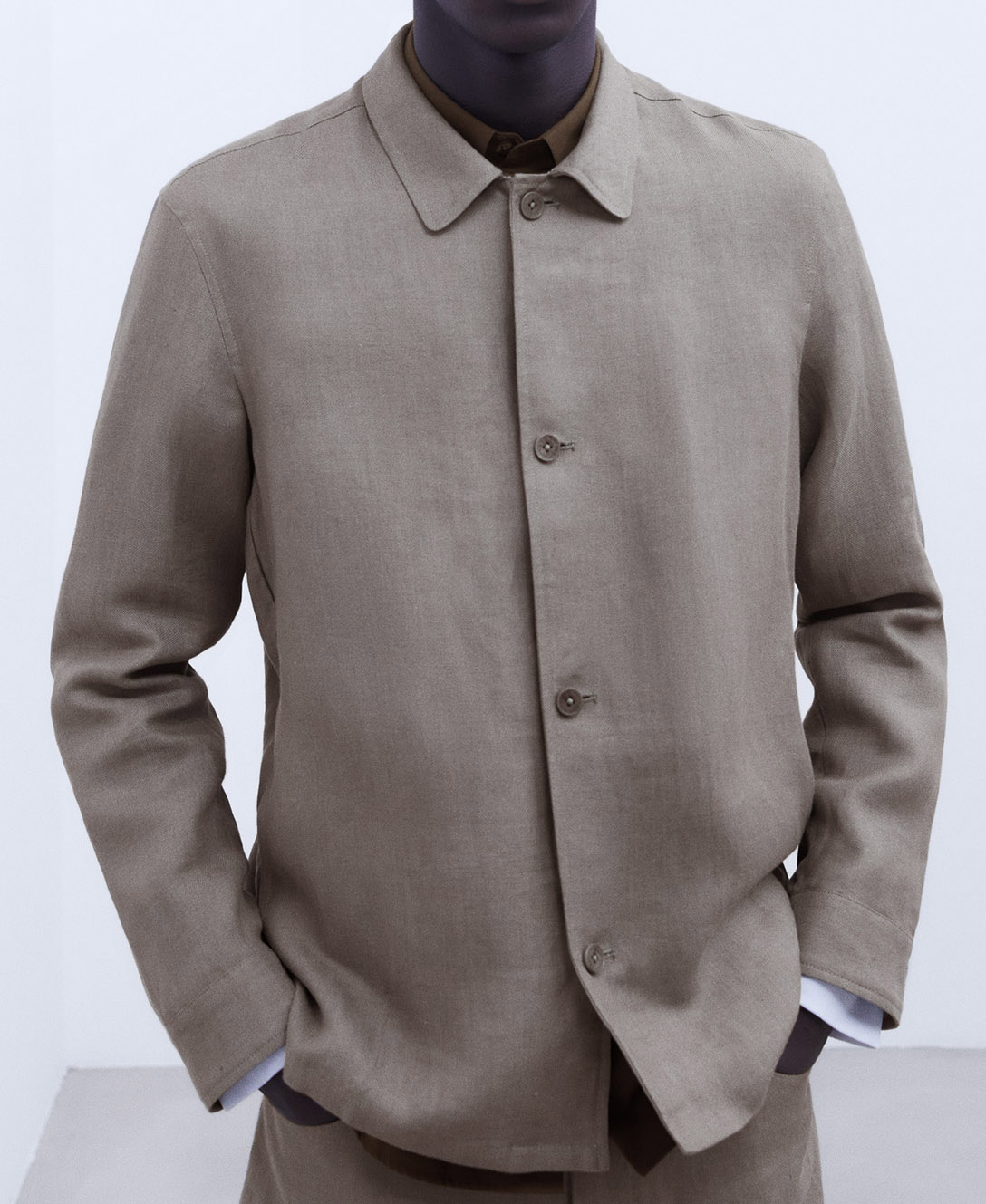 European linen overshirt image number 0