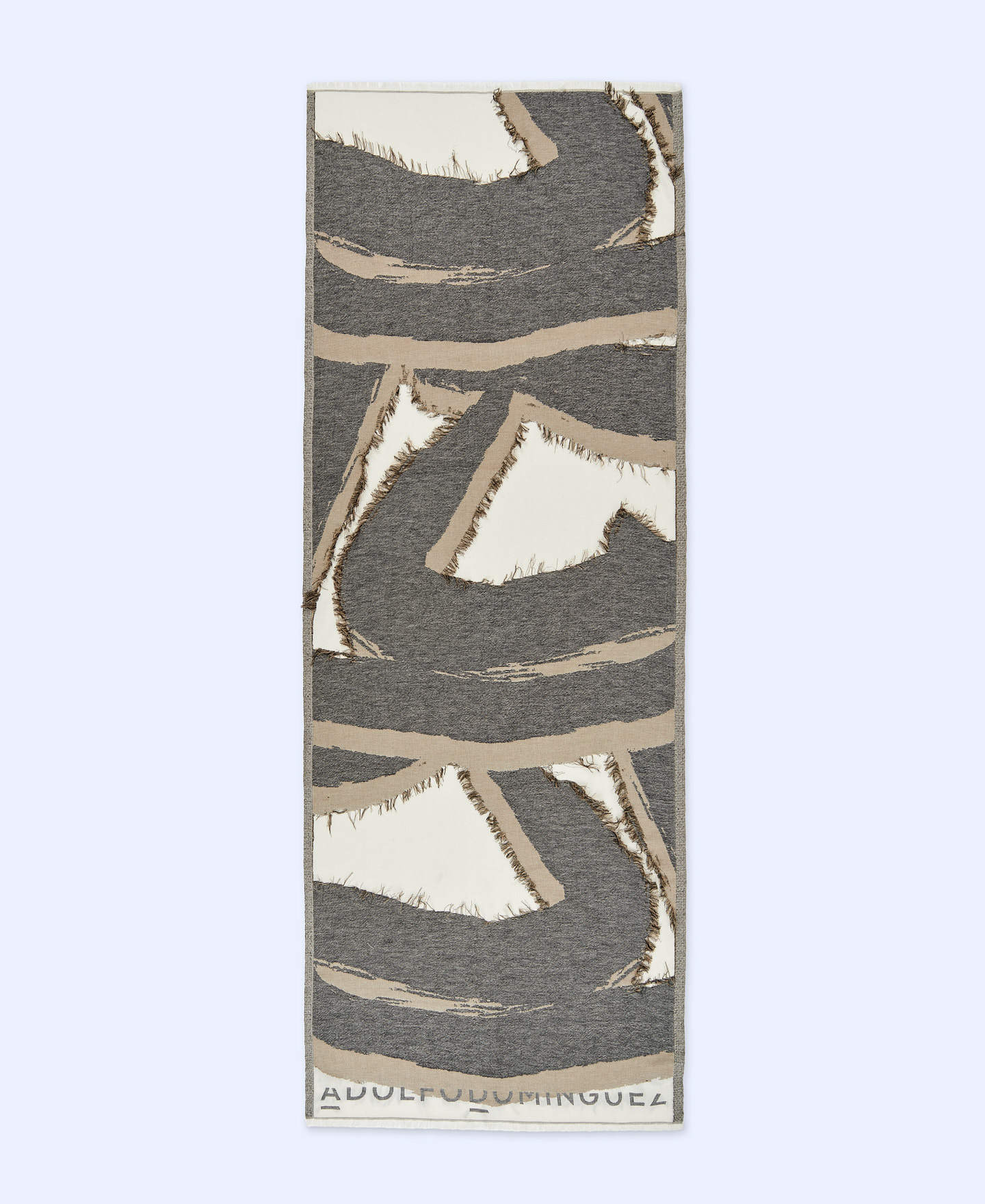 Cotton printed shawl with fringes image number 0