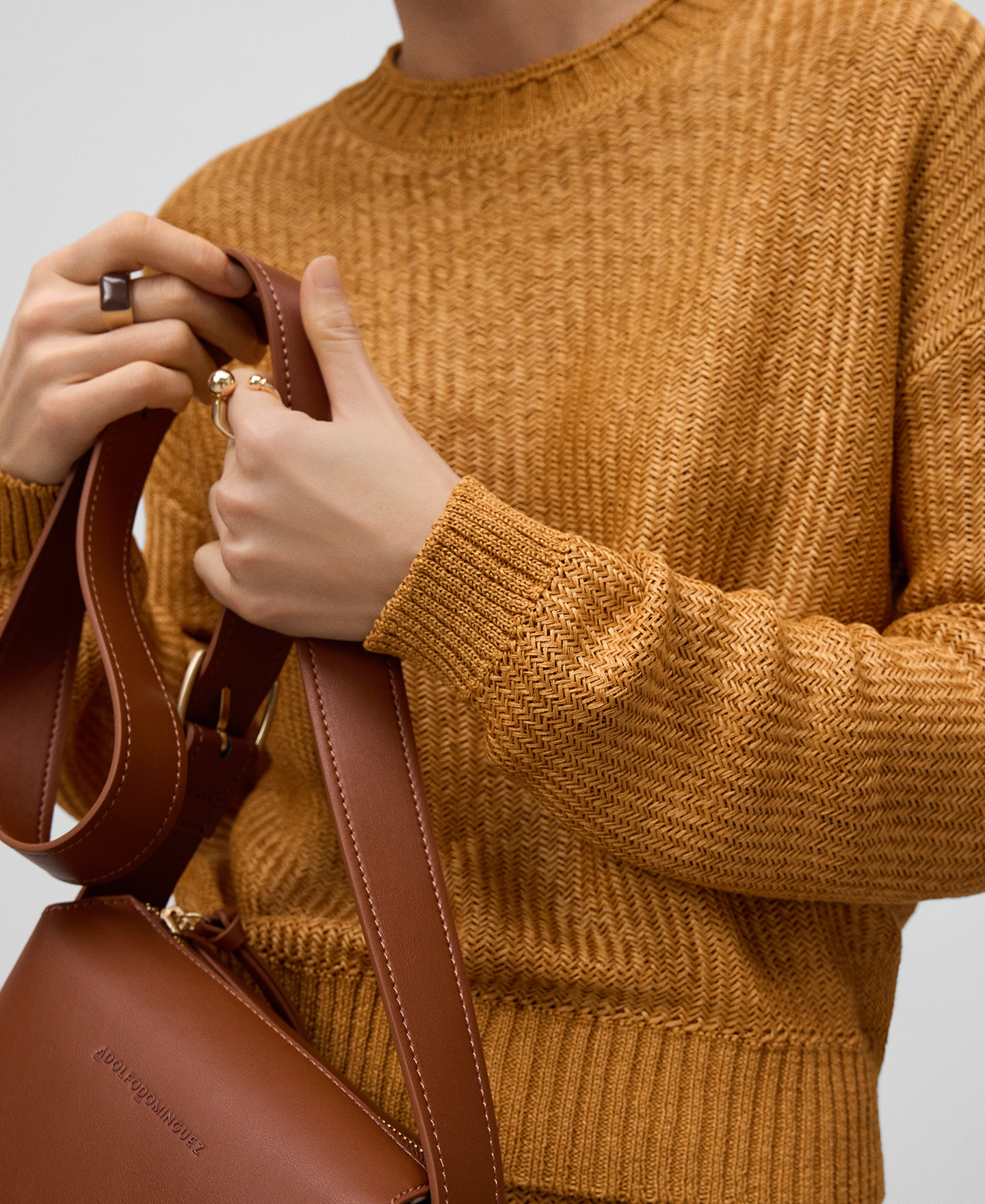 Herringbone knitted sweater woman image number 3