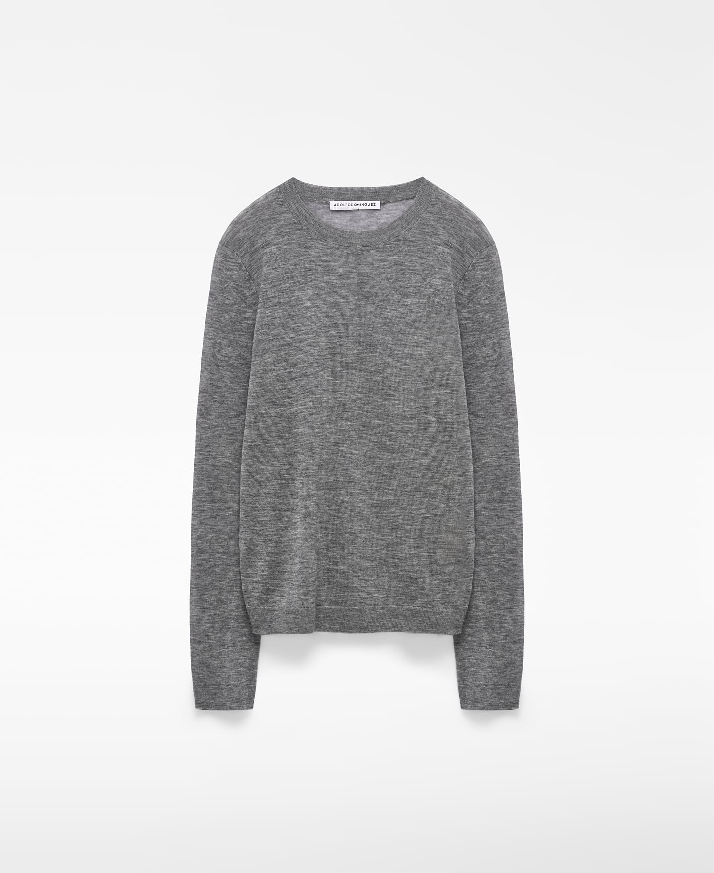 Merino wool fine knit fitted sweater image number 0
