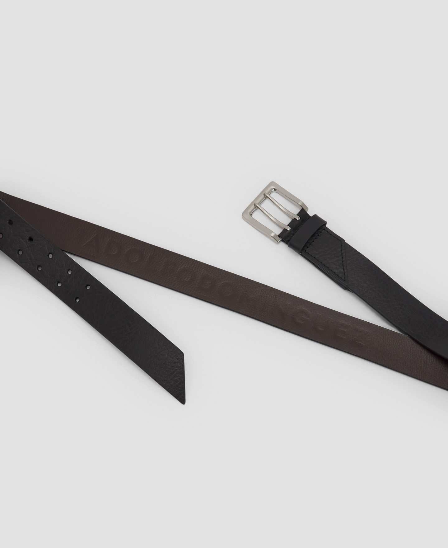 Bicolor belt in cowhide image number 2